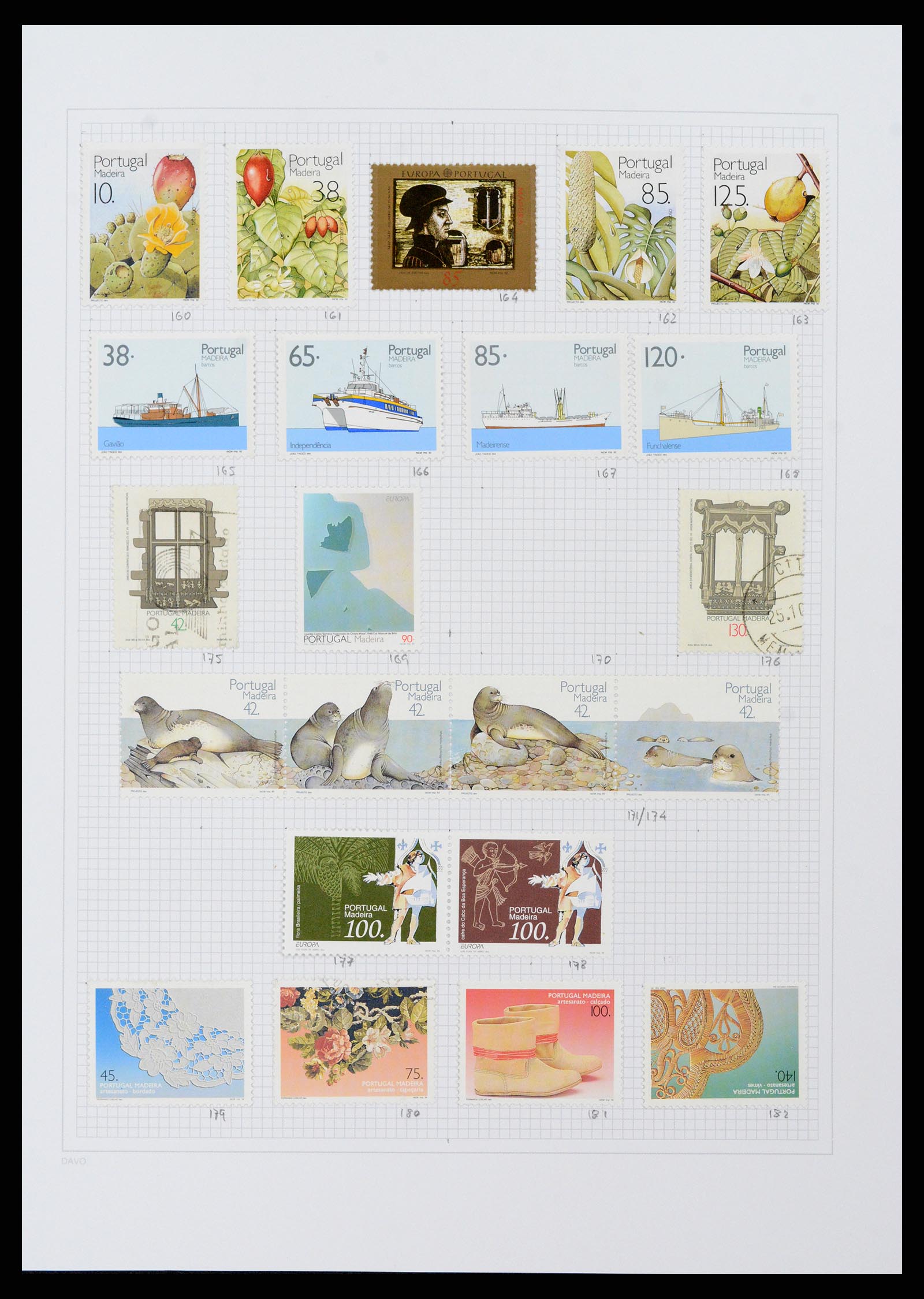 38173 0056 - Stamp collection 38173 Azores and Madeira 1870-2018.