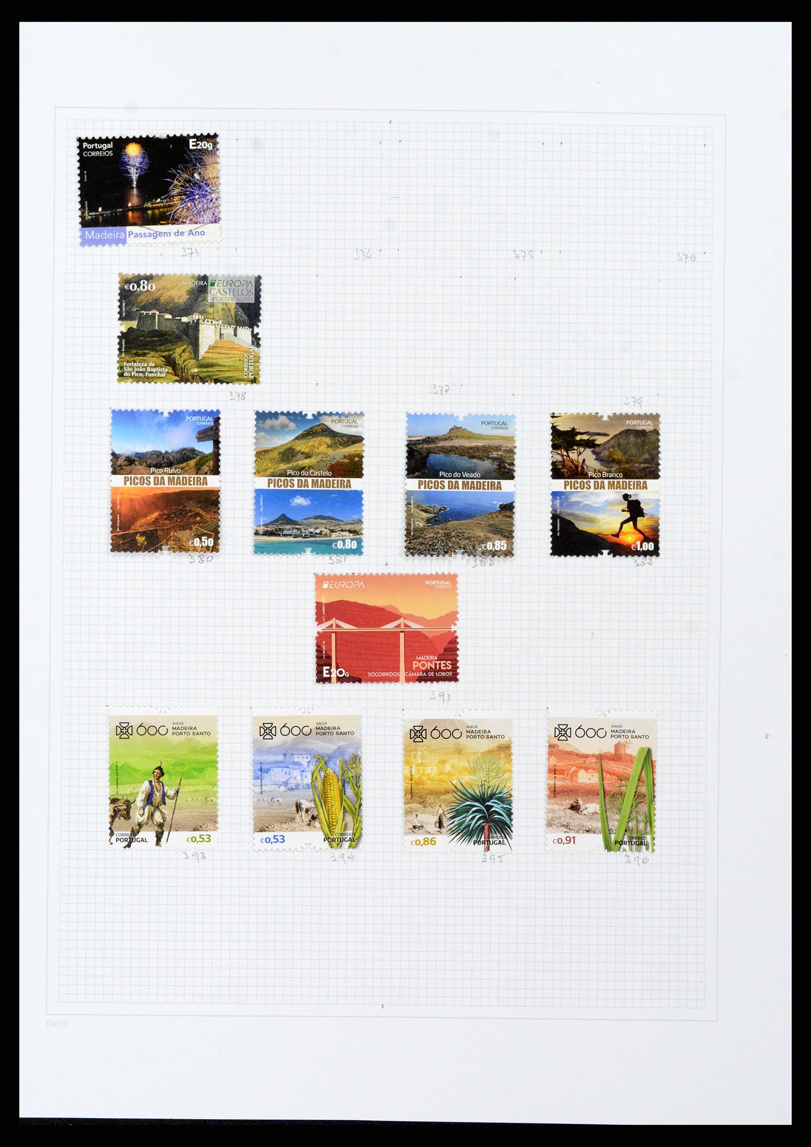 38173 0070 - Stamp collection 38173 Azores and Madeira 1870-2018.