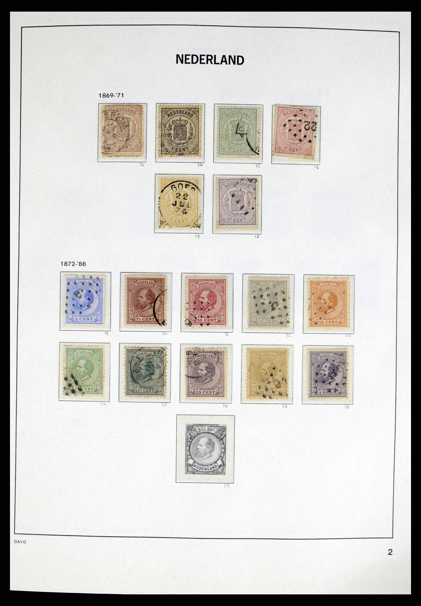 38174 0002 - Postzegelverzameling 38174 Nederland 1852-2015.