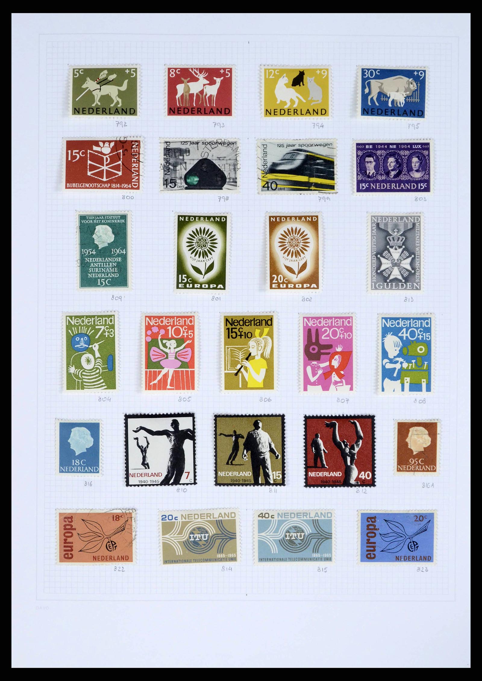 38174 0054 - Stamp collection 38174 Netherlands 1852-2015.