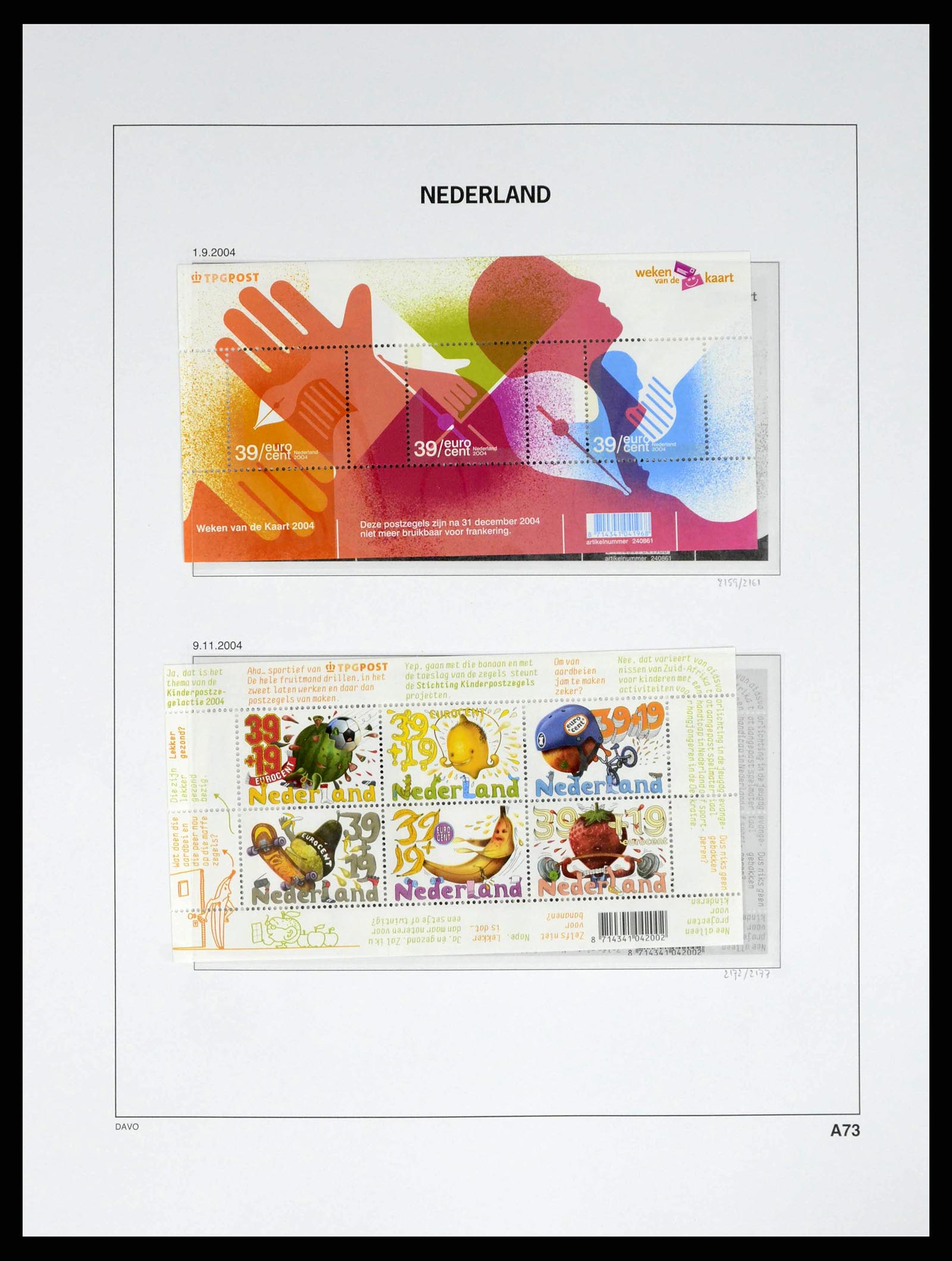 38174 0288 - Stamp collection 38174 Netherlands 1852-2015.