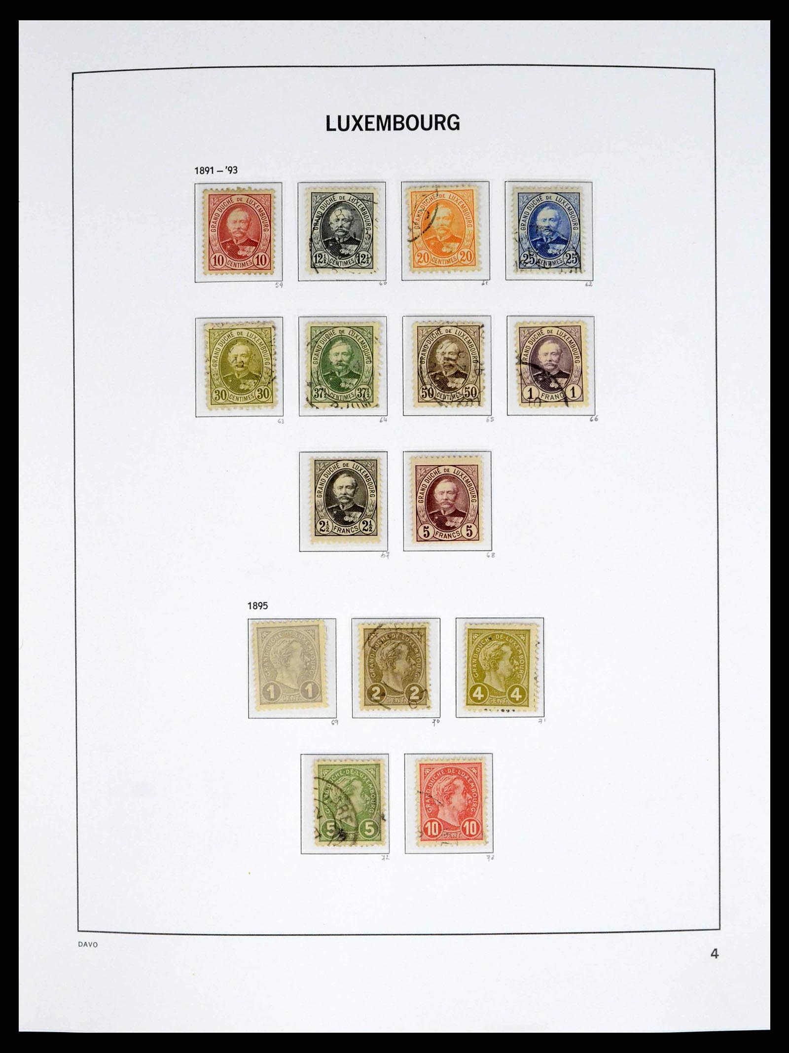 38176 0004 - Stamp collection 38176 Luxembourg 1852-2021!