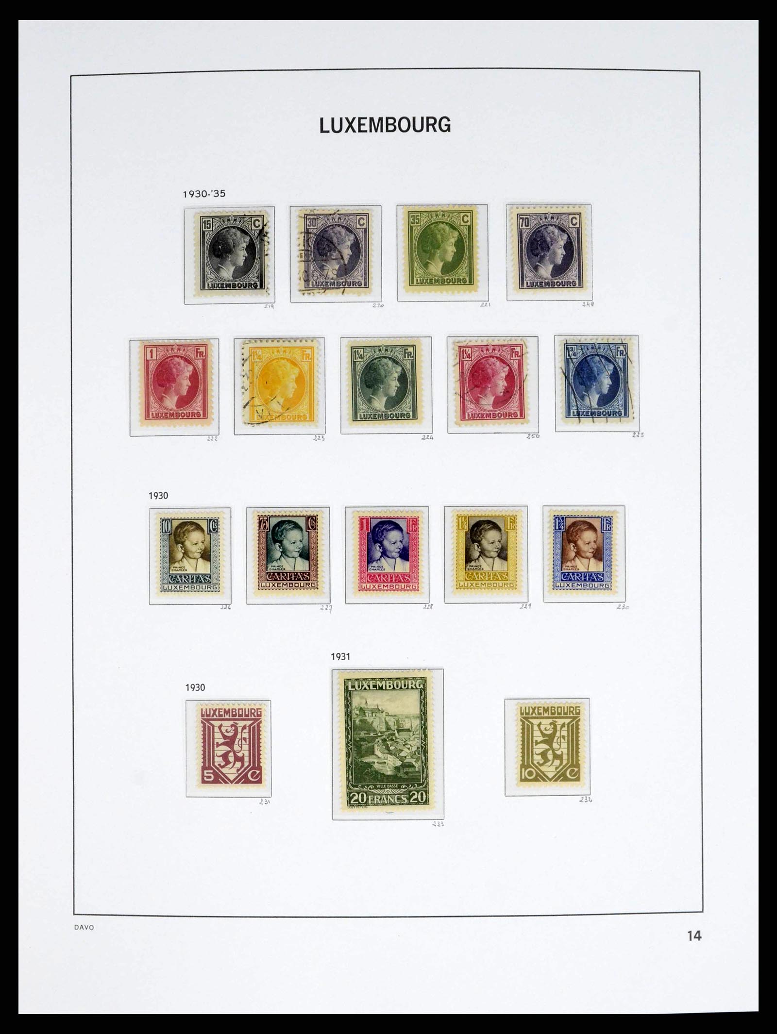 38176 0014 - Stamp collection 38176 Luxembourg 1852-2021!