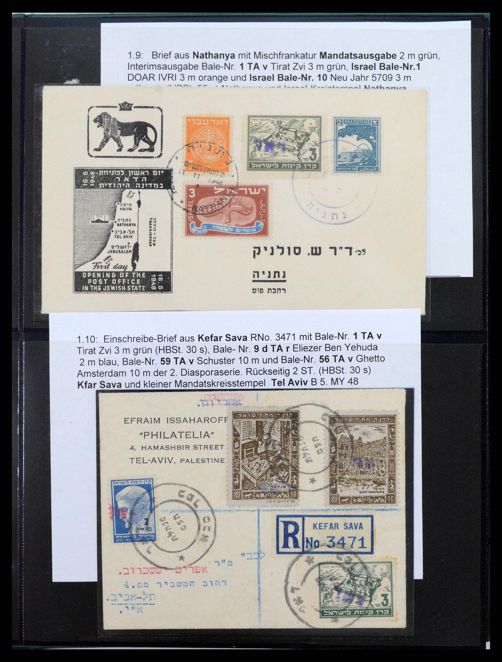 38180 0011 - Stamp collection 38180 Israel interim.