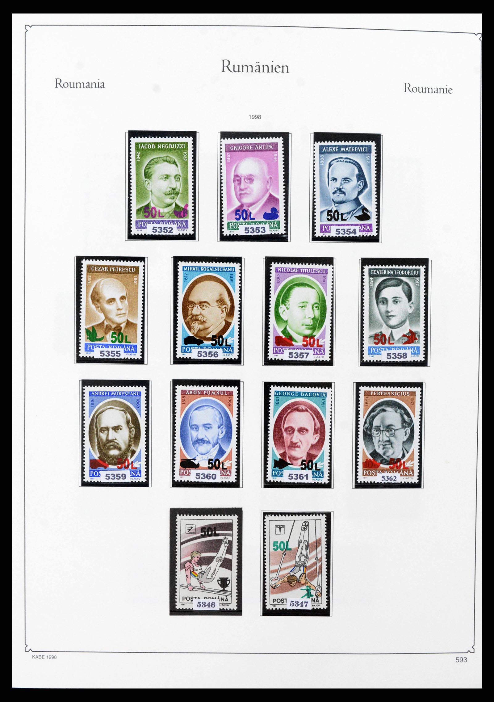 38183 0016 - Postzegelverzameling 38183 Roemenië 1998-2012.