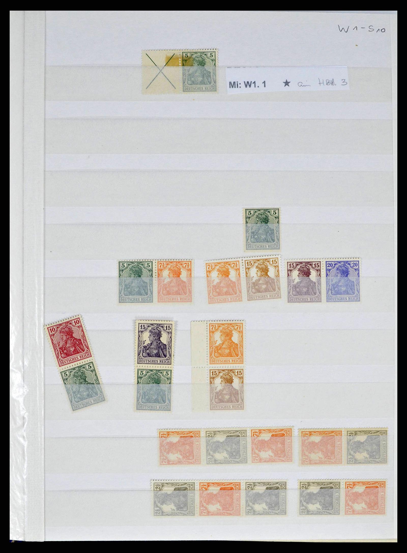 38184 0001 - Stamp collection 38184 German Reich combinations 1915-1941.