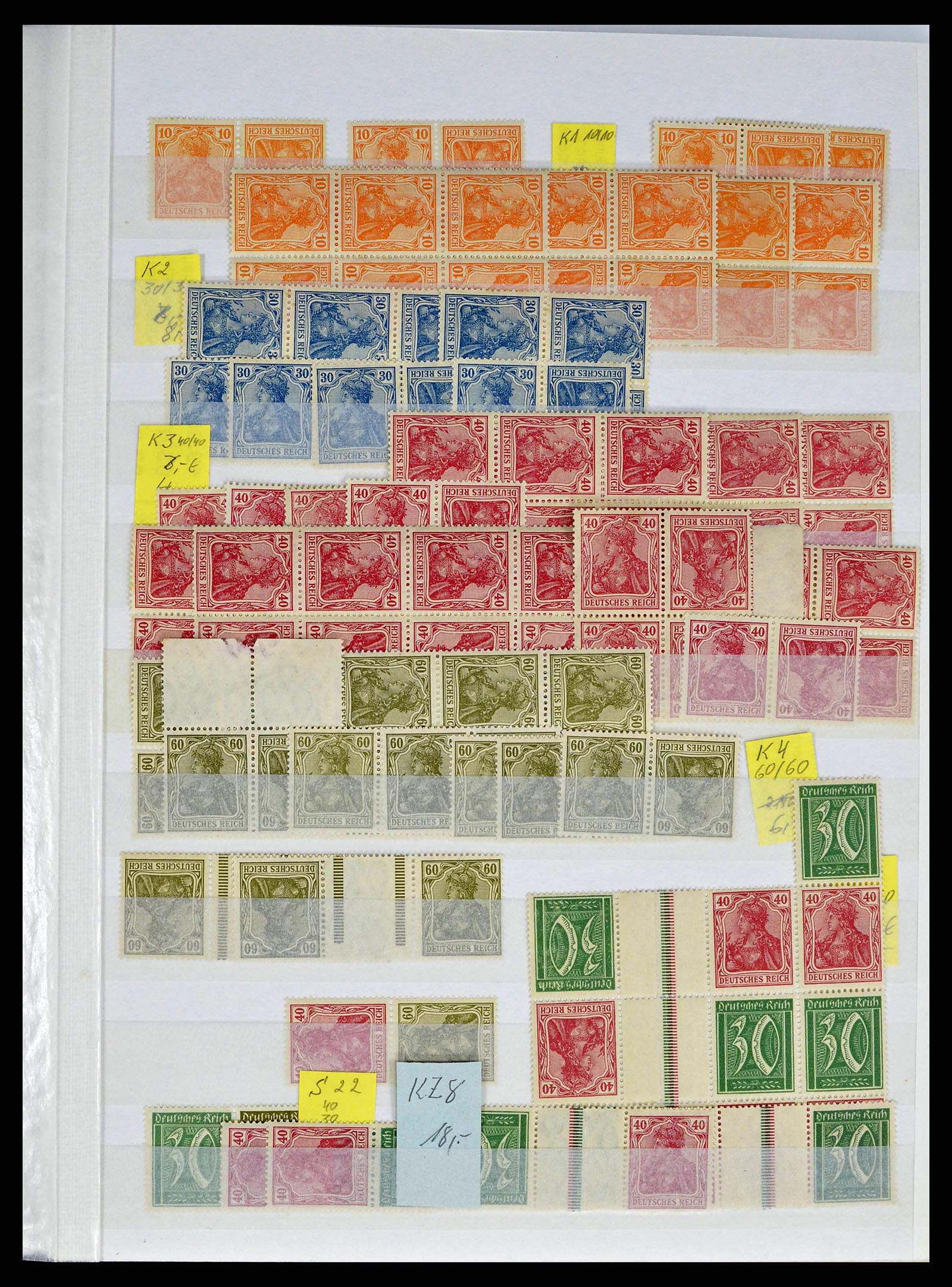 38184 0002 - Stamp collection 38184 German Reich combinations 1915-1941.
