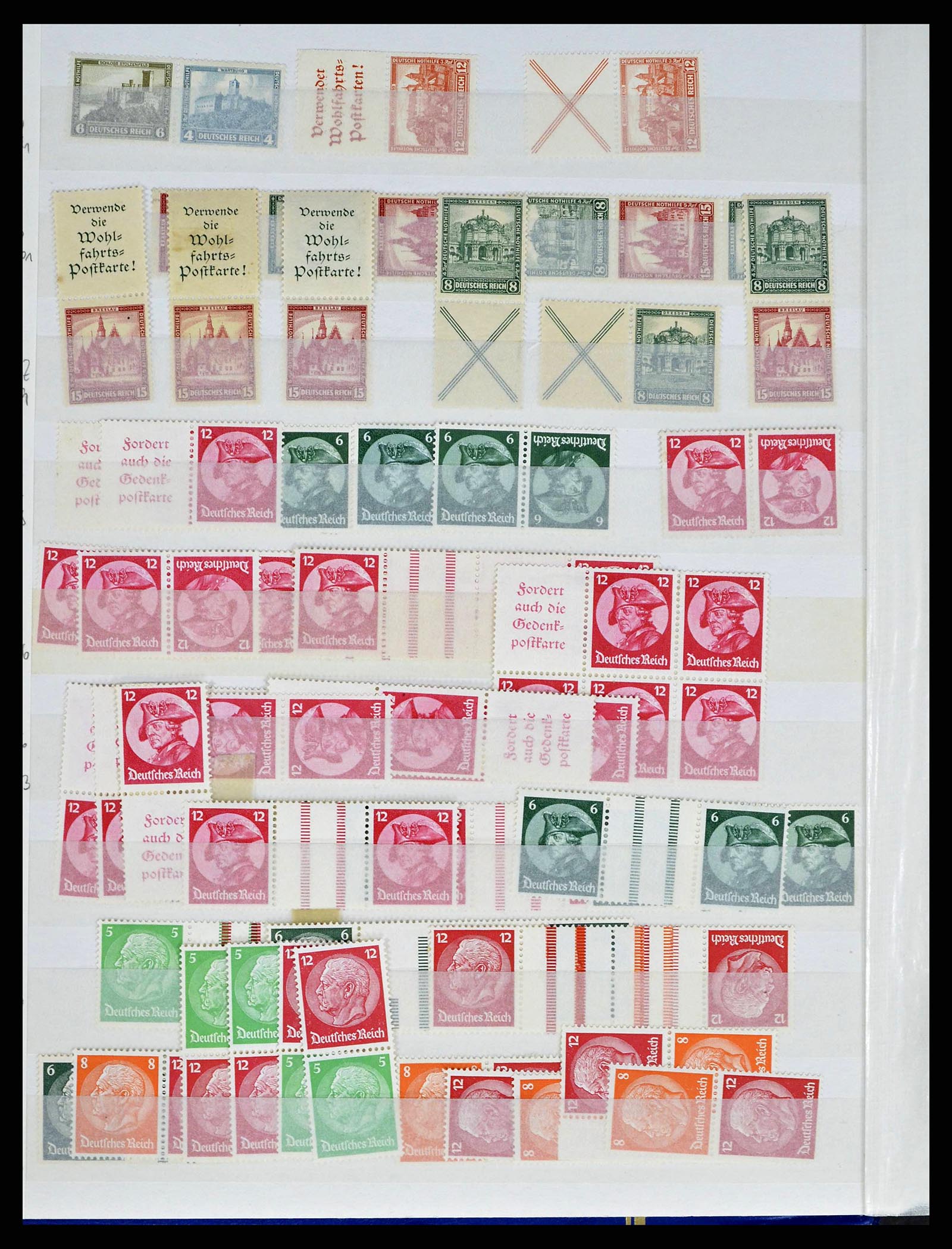 38184 0007 - Stamp collection 38184 German Reich combinations 1915-1941.
