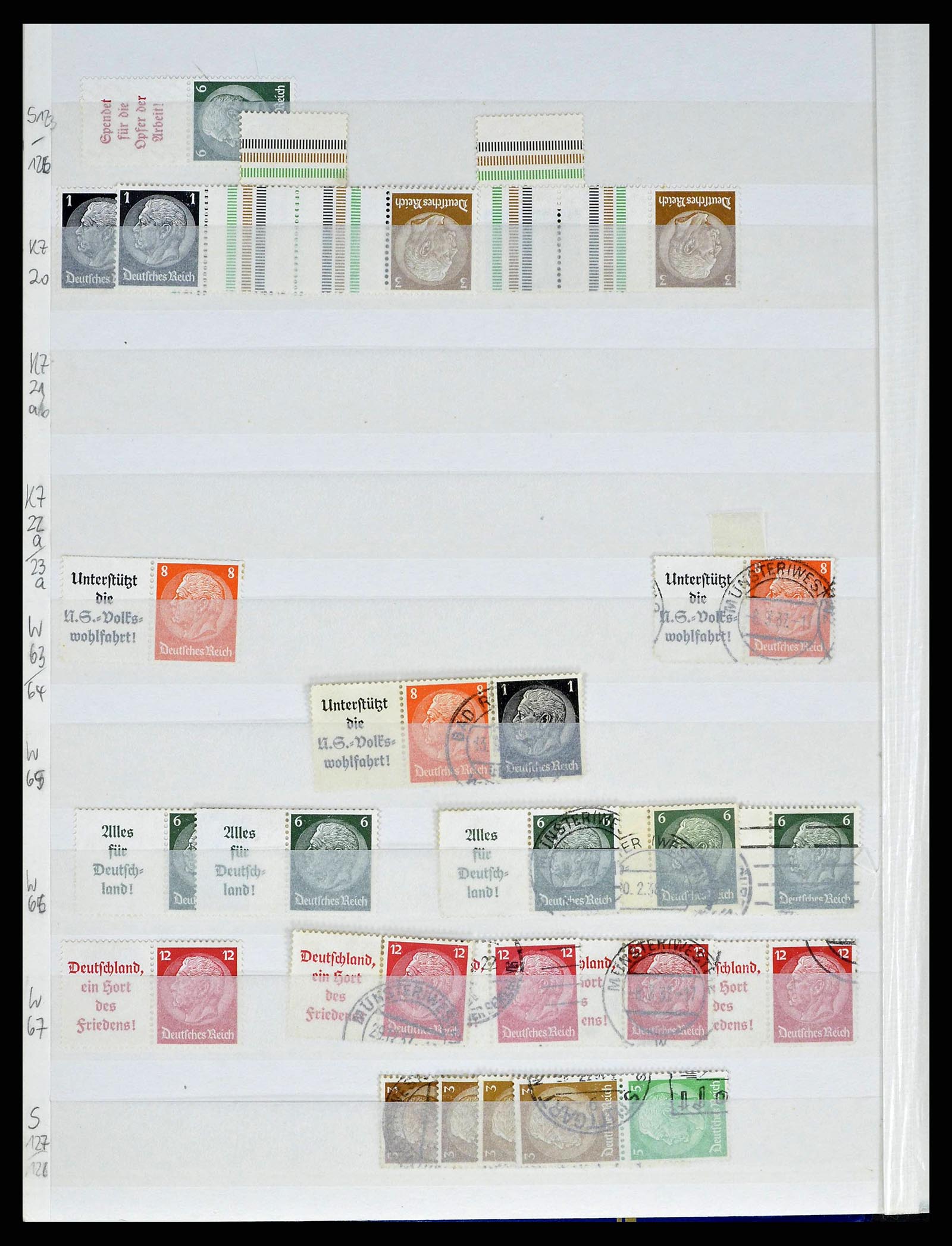 38184 0008 - Stamp collection 38184 German Reich combinations 1915-1941.