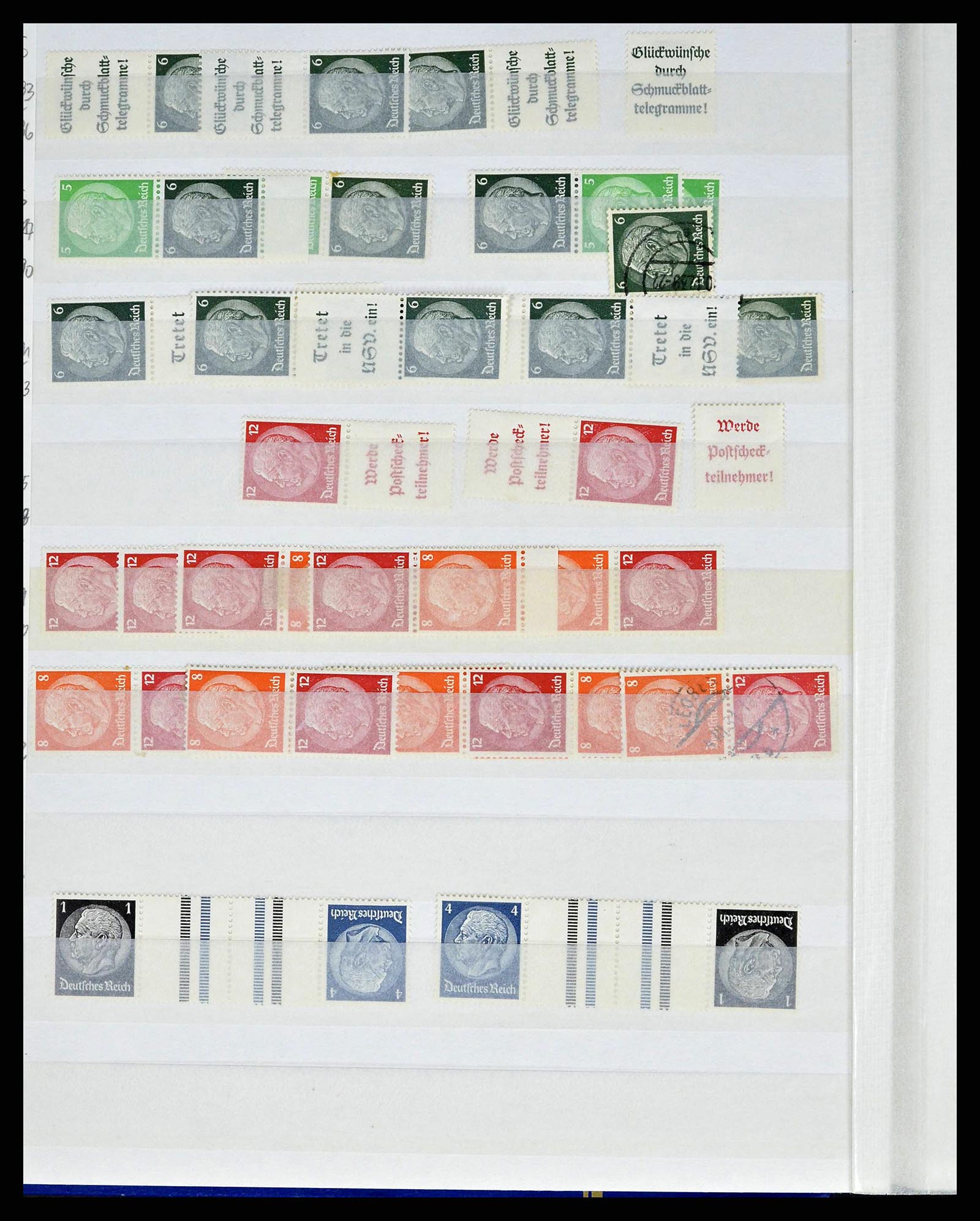 38184 0015 - Postzegelverzameling 38184 Duitse Rijk combinaties 1915-1941.