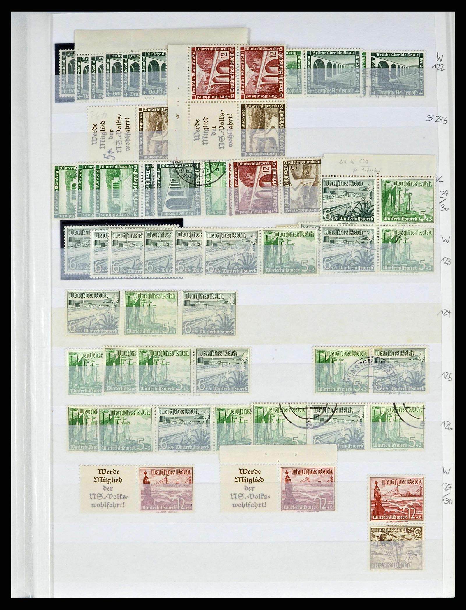38184 0021 - Stamp collection 38184 German Reich combinations 1915-1941.