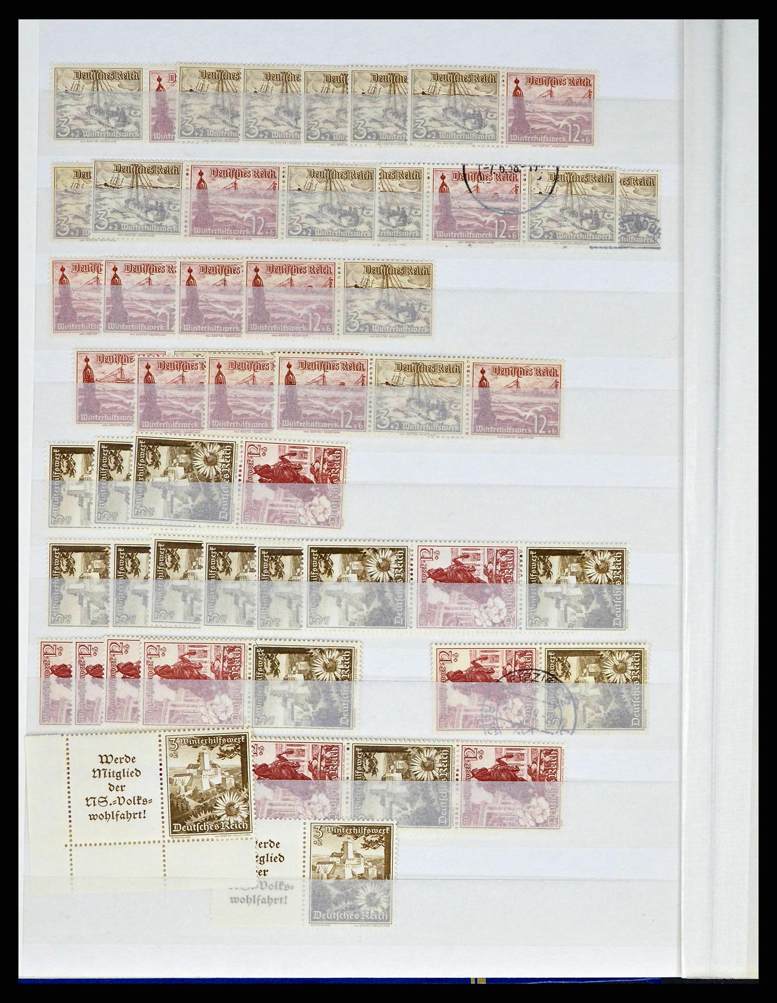 38184 0023 - Stamp collection 38184 German Reich combinations 1915-1941.