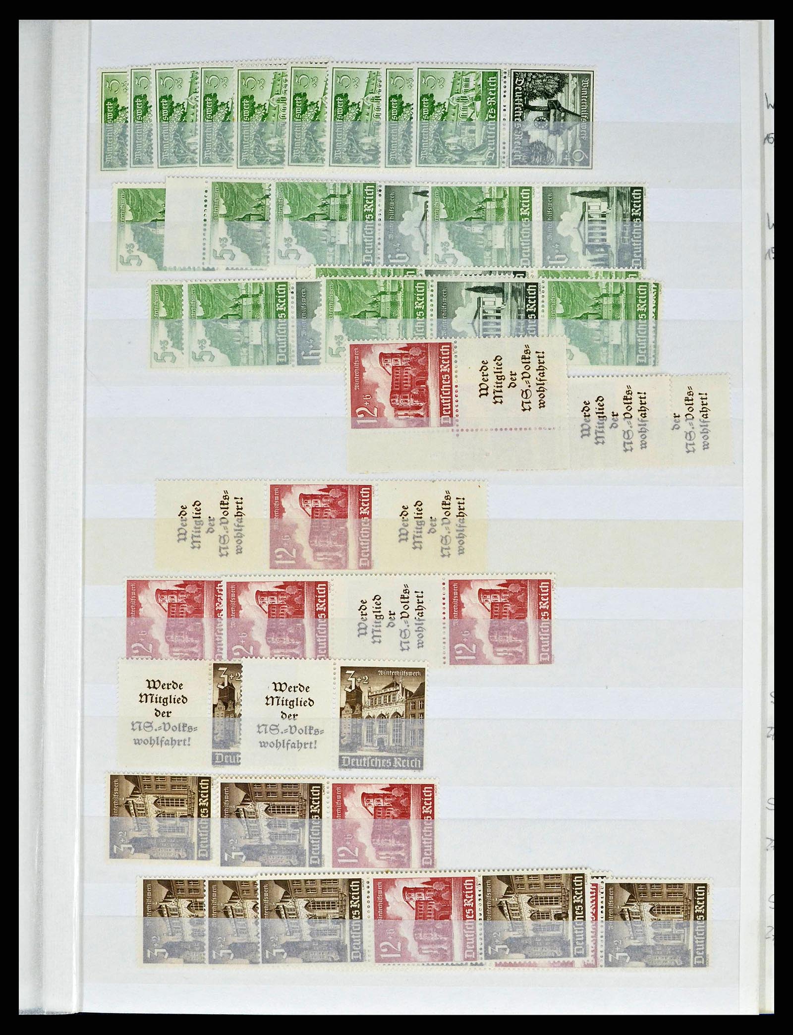 38184 0025 - Stamp collection 38184 German Reich combinations 1915-1941.