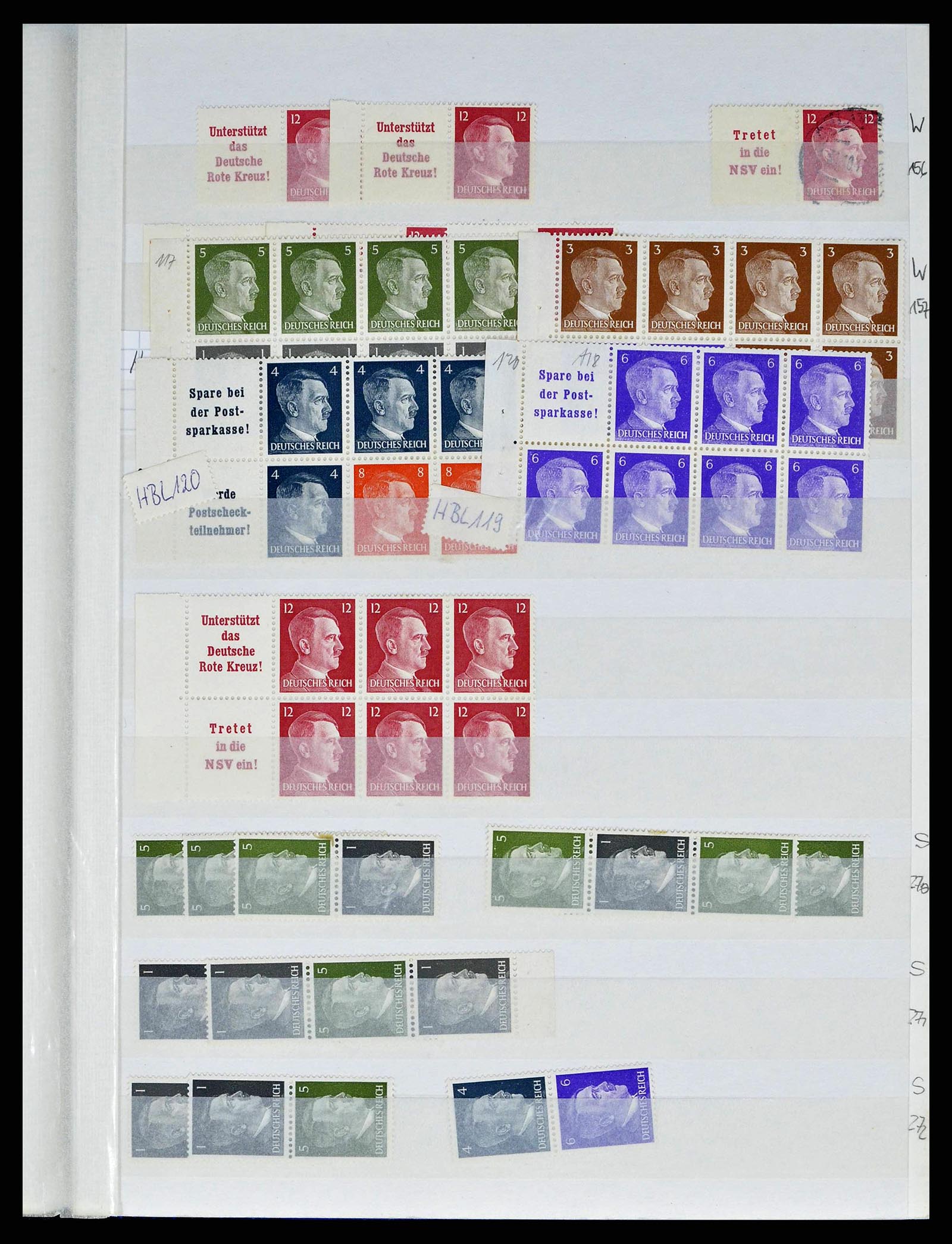 38184 0026 - Stamp collection 38184 German Reich combinations 1915-1941.