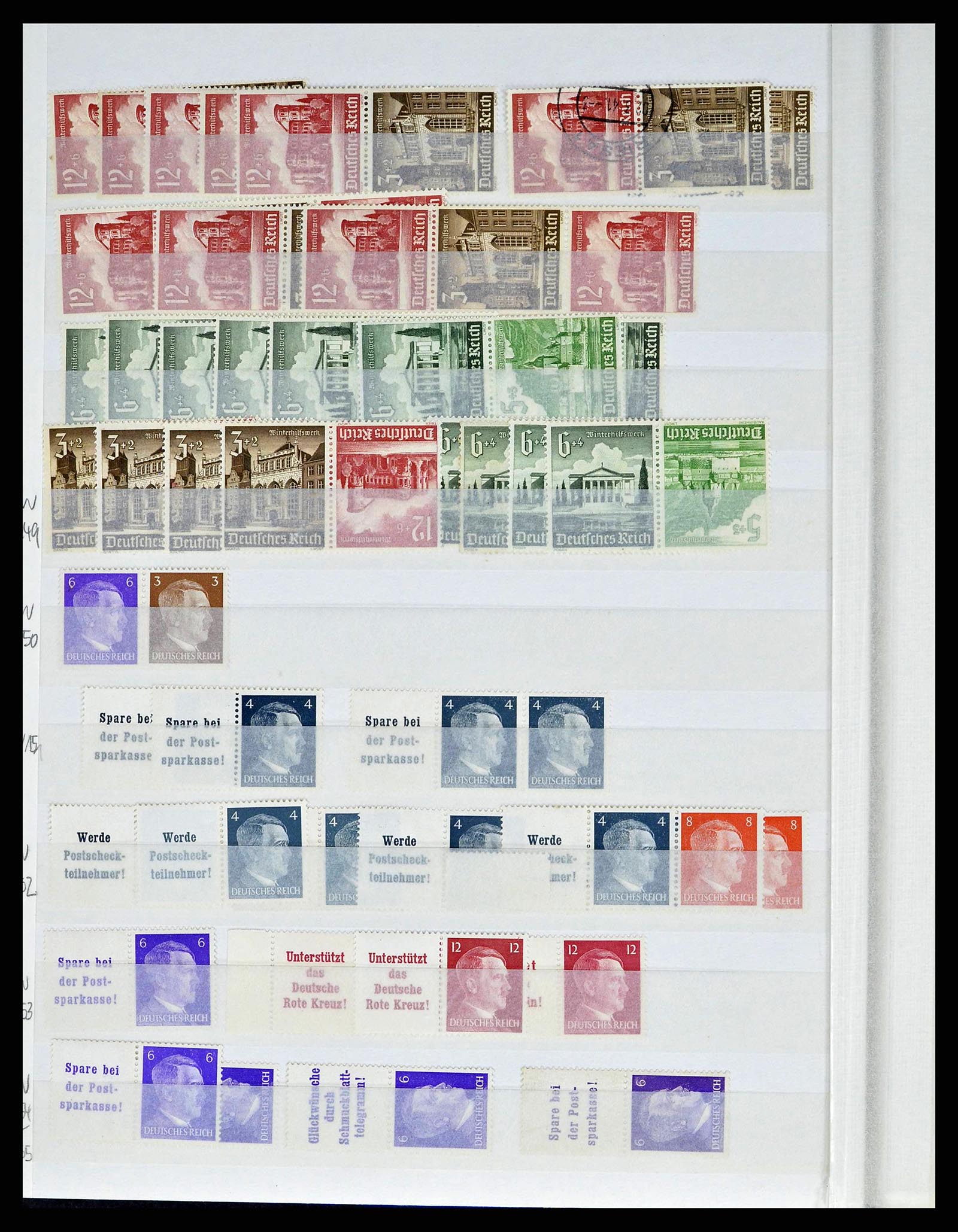 38184 0027 - Stamp collection 38184 German Reich combinations 1915-1941.