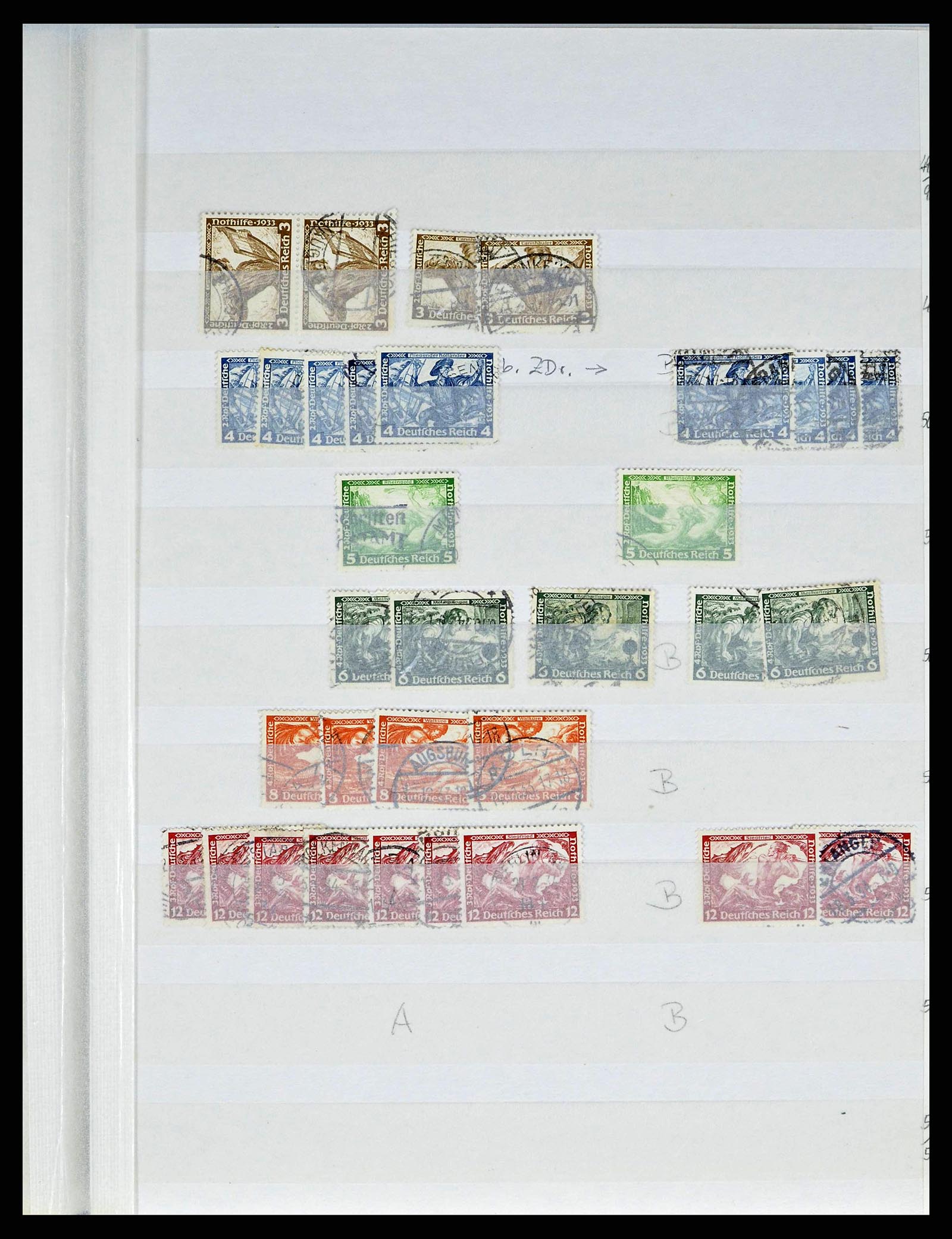 38184 0030 - Stamp collection 38184 German Reich combinations 1915-1941.