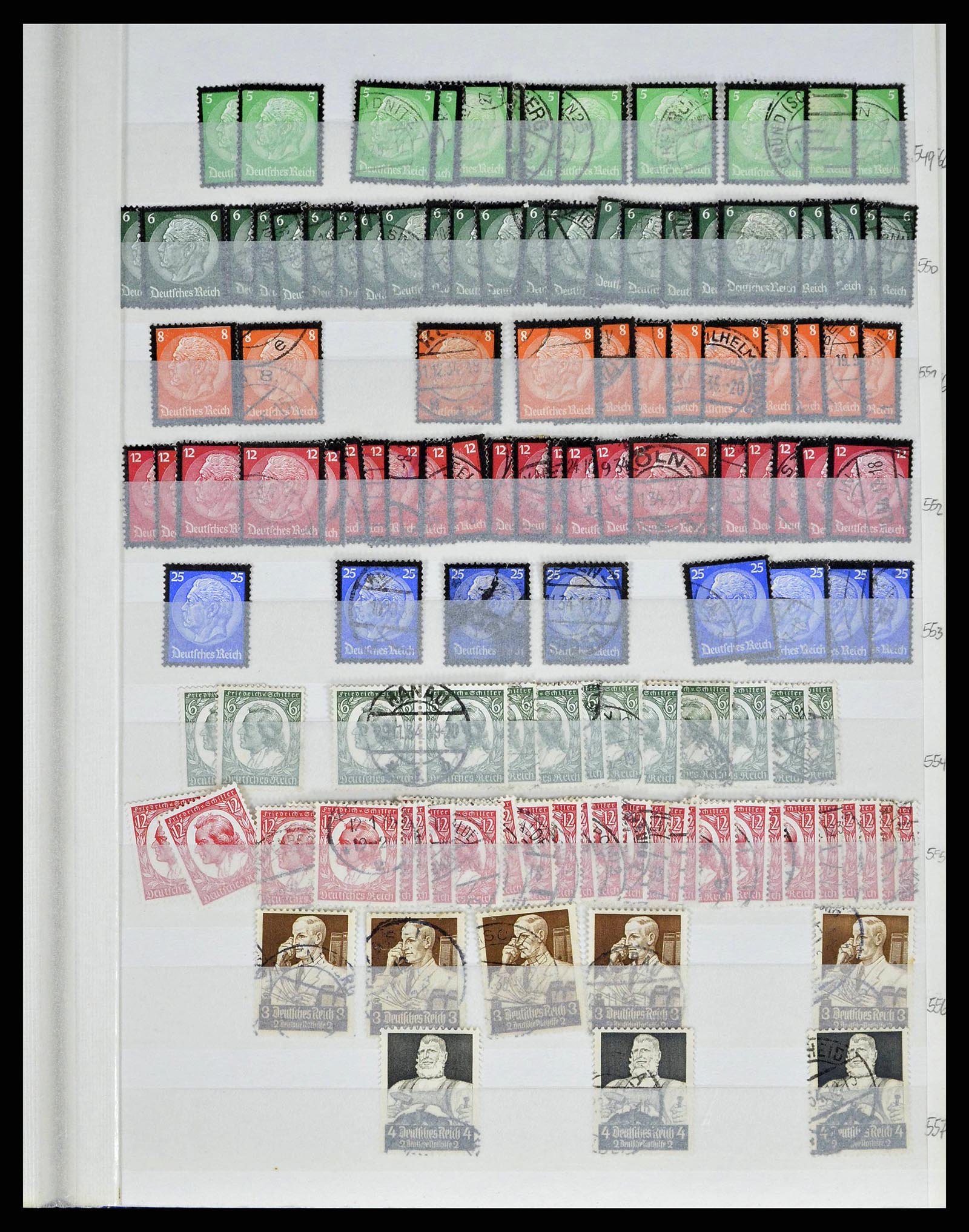 38184 0038 - Stamp collection 38184 German Reich combinations 1915-1941.