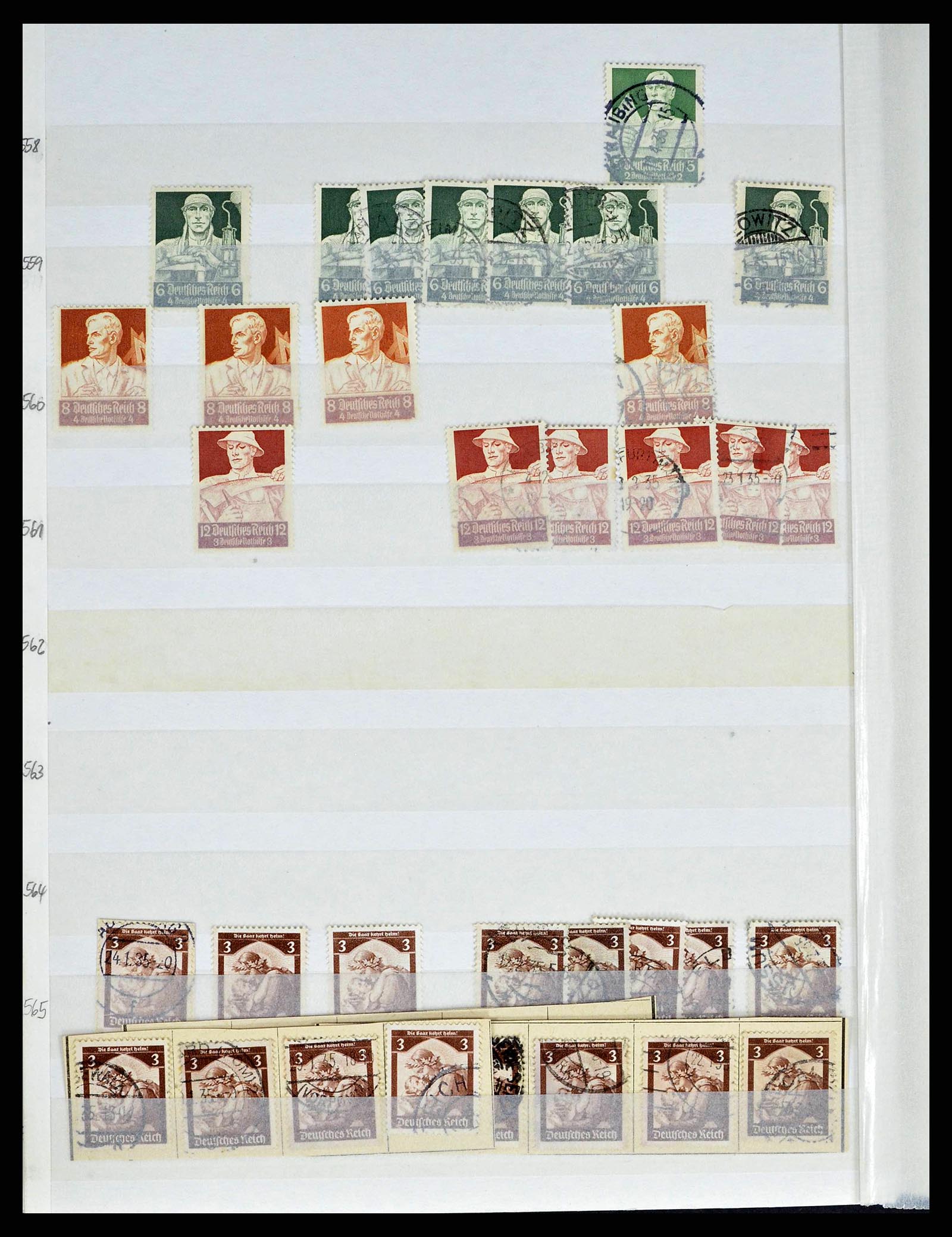 38184 0040 - Stamp collection 38184 German Reich combinations 1915-1941.