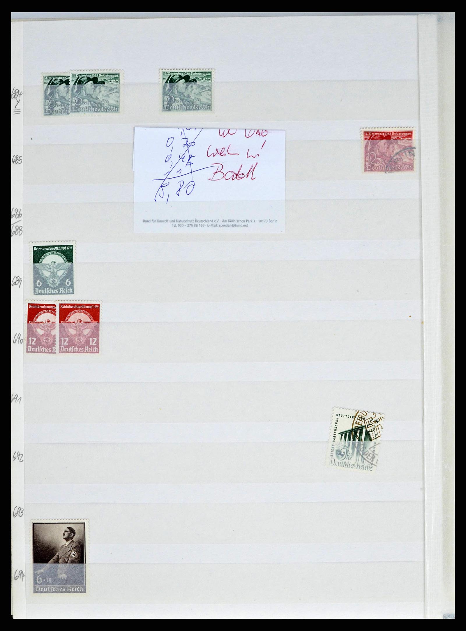 38184 0051 - Postzegelverzameling 38184 Duitse Rijk combinaties 1915-1941.