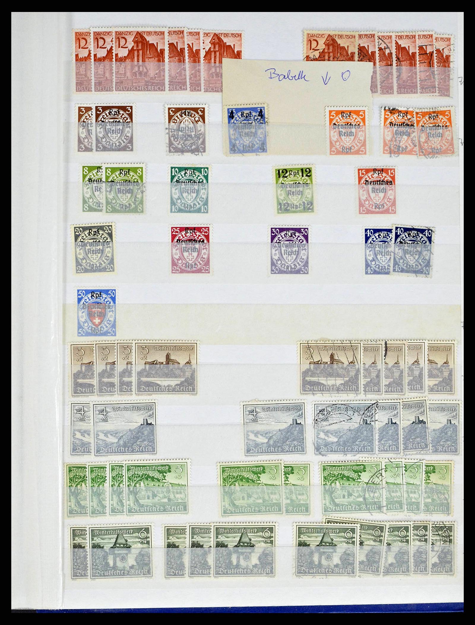 38184 0053 - Stamp collection 38184 German Reich combinations 1915-1941.