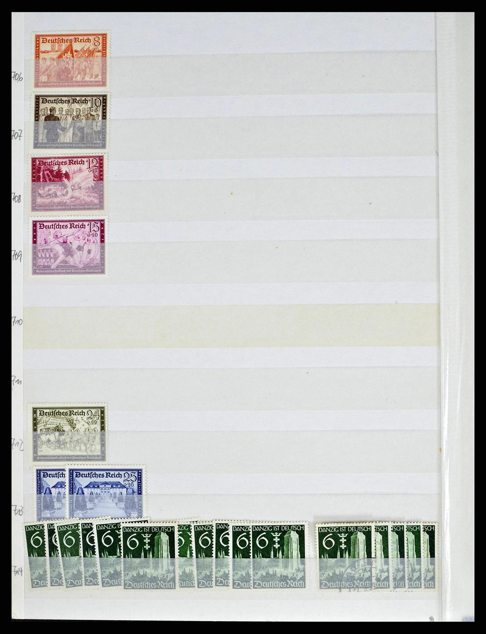 38184 0054 - Stamp collection 38184 German Reich combinations 1915-1941.