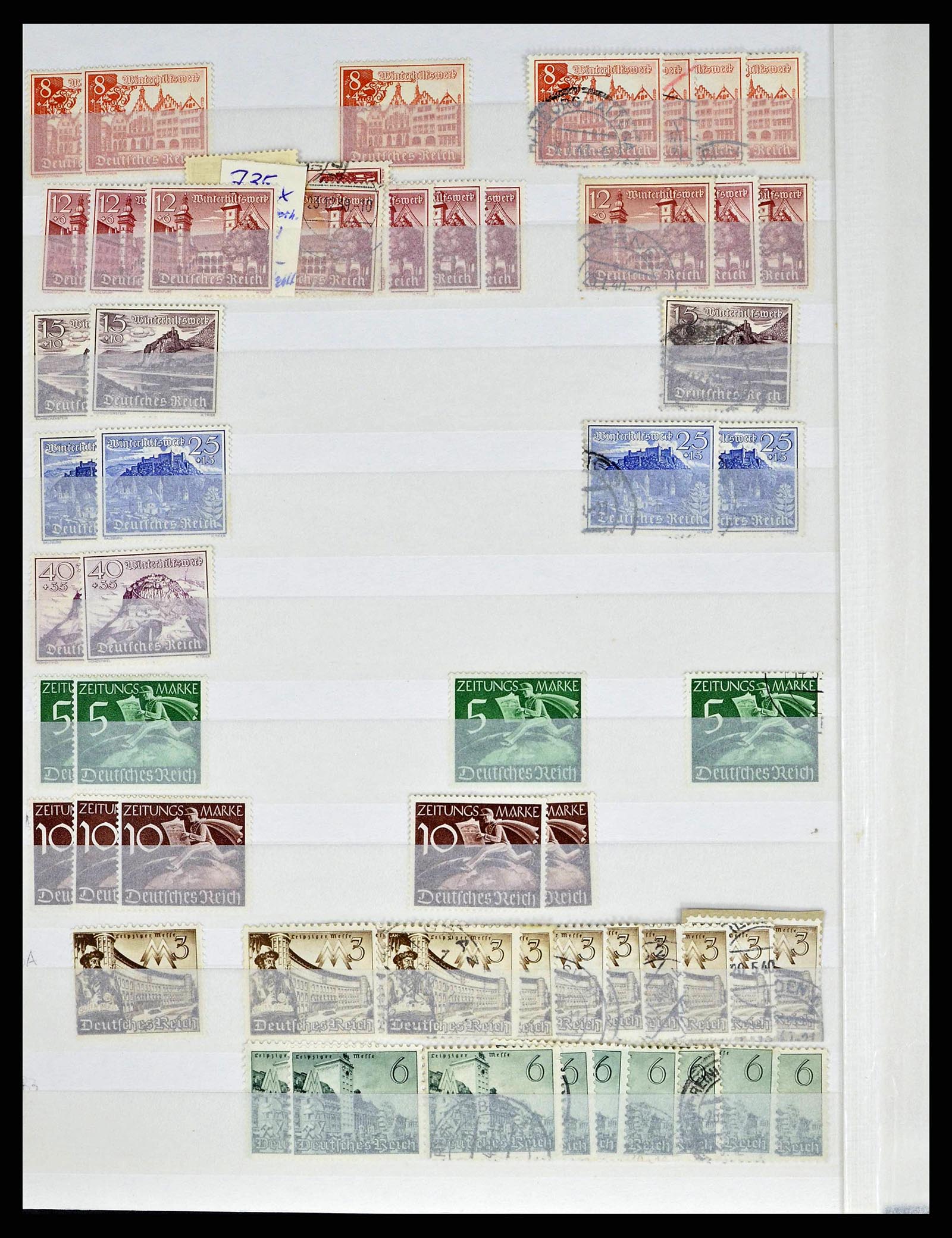 38184 0055 - Stamp collection 38184 German Reich combinations 1915-1941.