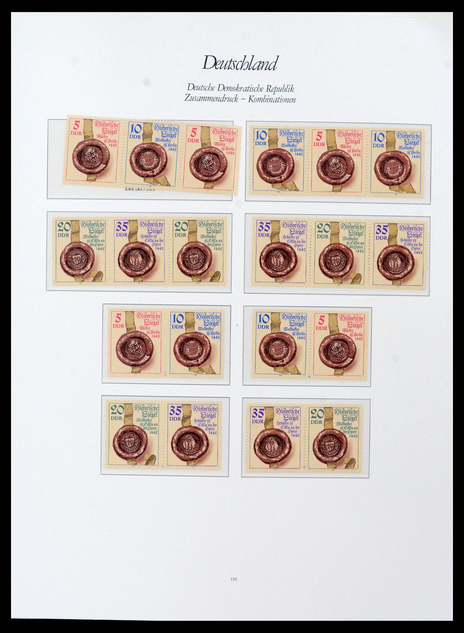 38188 0003 - Postzegelverzameling 38188 DDR combinaties 1955-1990.