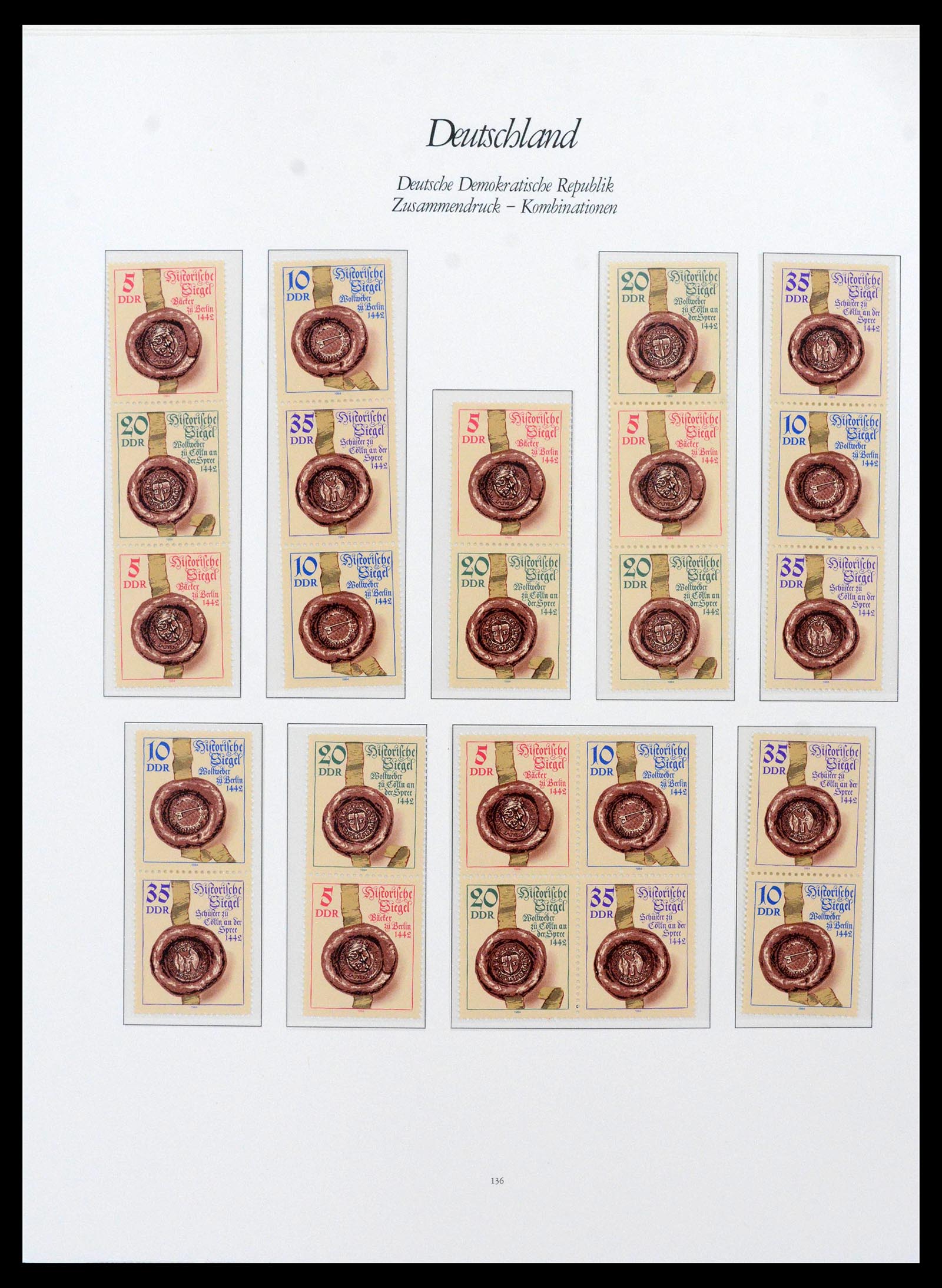 38188 0005 - Postzegelverzameling 38188 DDR combinaties 1955-1990.