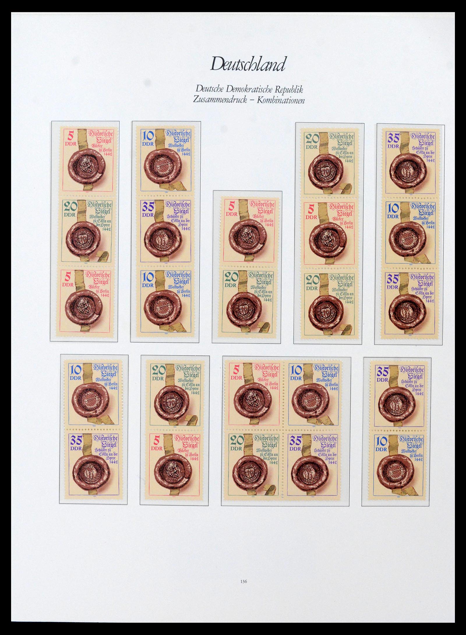 38188 0006 - Postzegelverzameling 38188 DDR combinaties 1955-1990.