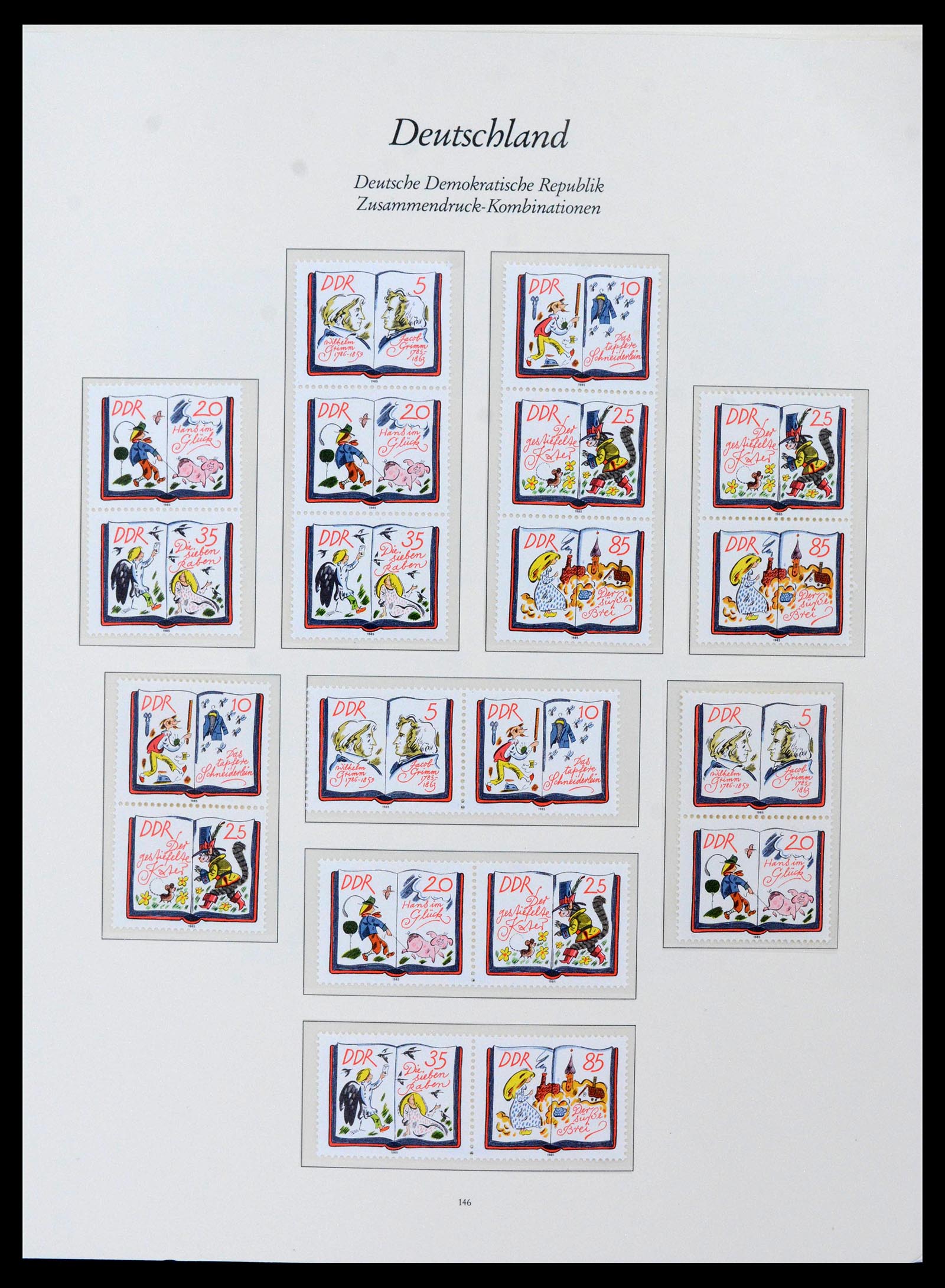 38188 0008 - Postzegelverzameling 38188 DDR combinaties 1955-1990.