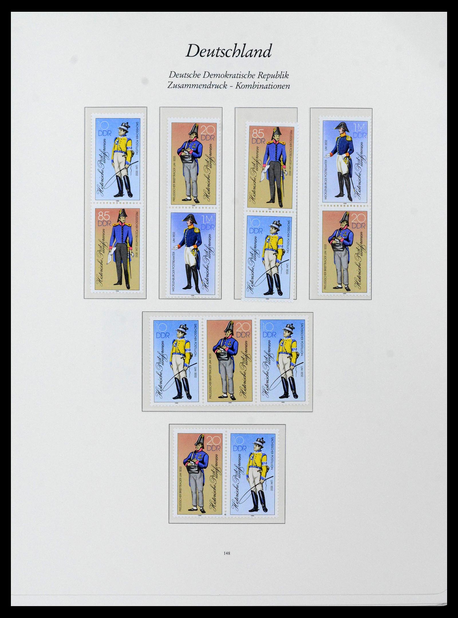 38188 0017 - Postzegelverzameling 38188 DDR combinaties 1955-1990.