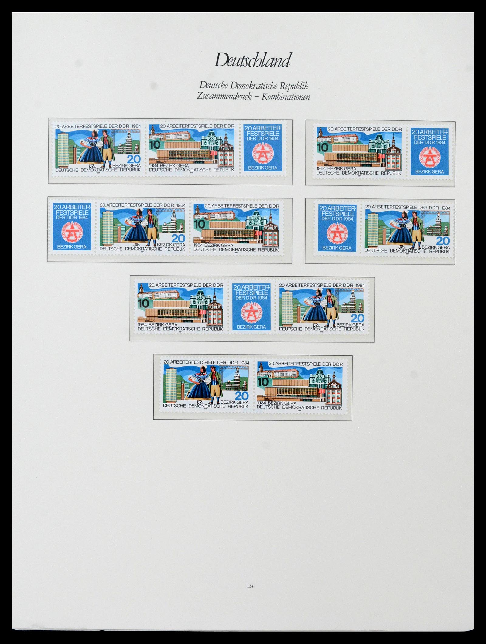 38188 0032 - Stamp collection 38188 GDR combinations 1955-1990.