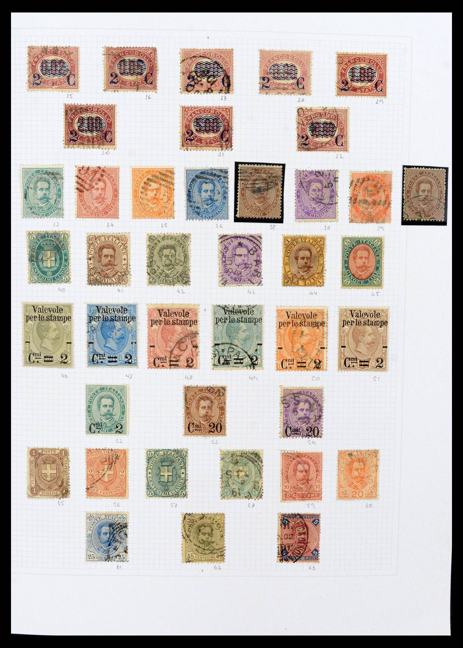 38190 0002 - Postzegelverzameling 38190 Italië 1861-2018!