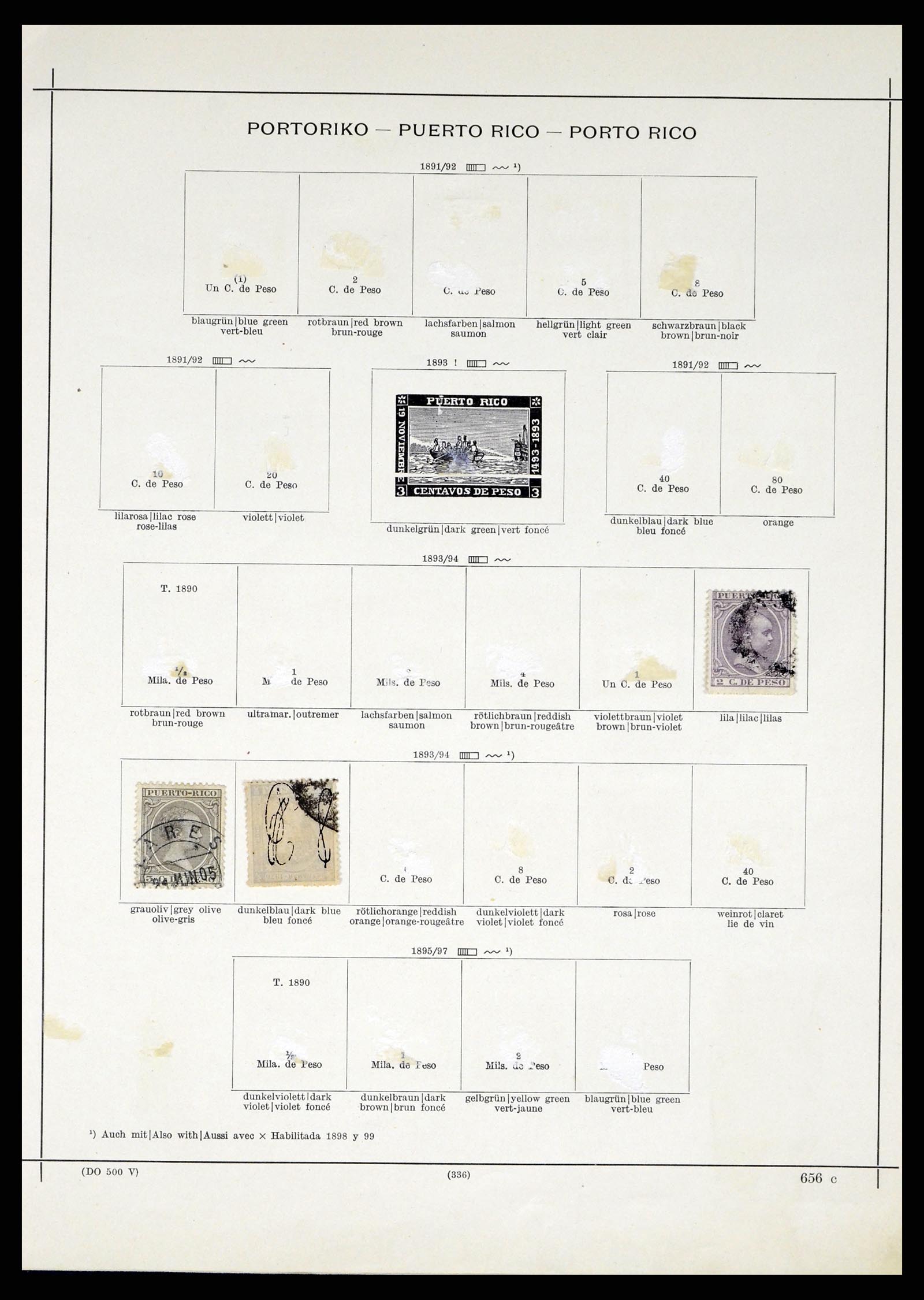 38191 0004 - Postzegelverzameling 38191 Puerto Rico 1855-1900.