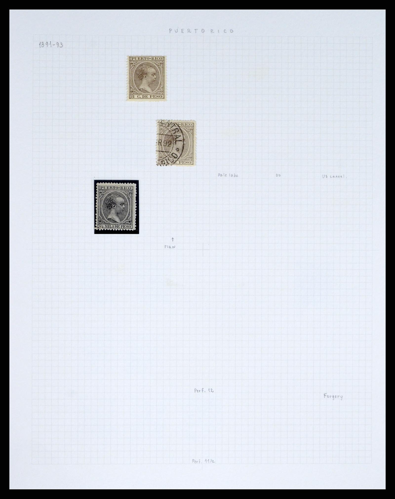 38191 0010 - Postzegelverzameling 38191 Puerto Rico 1855-1900.