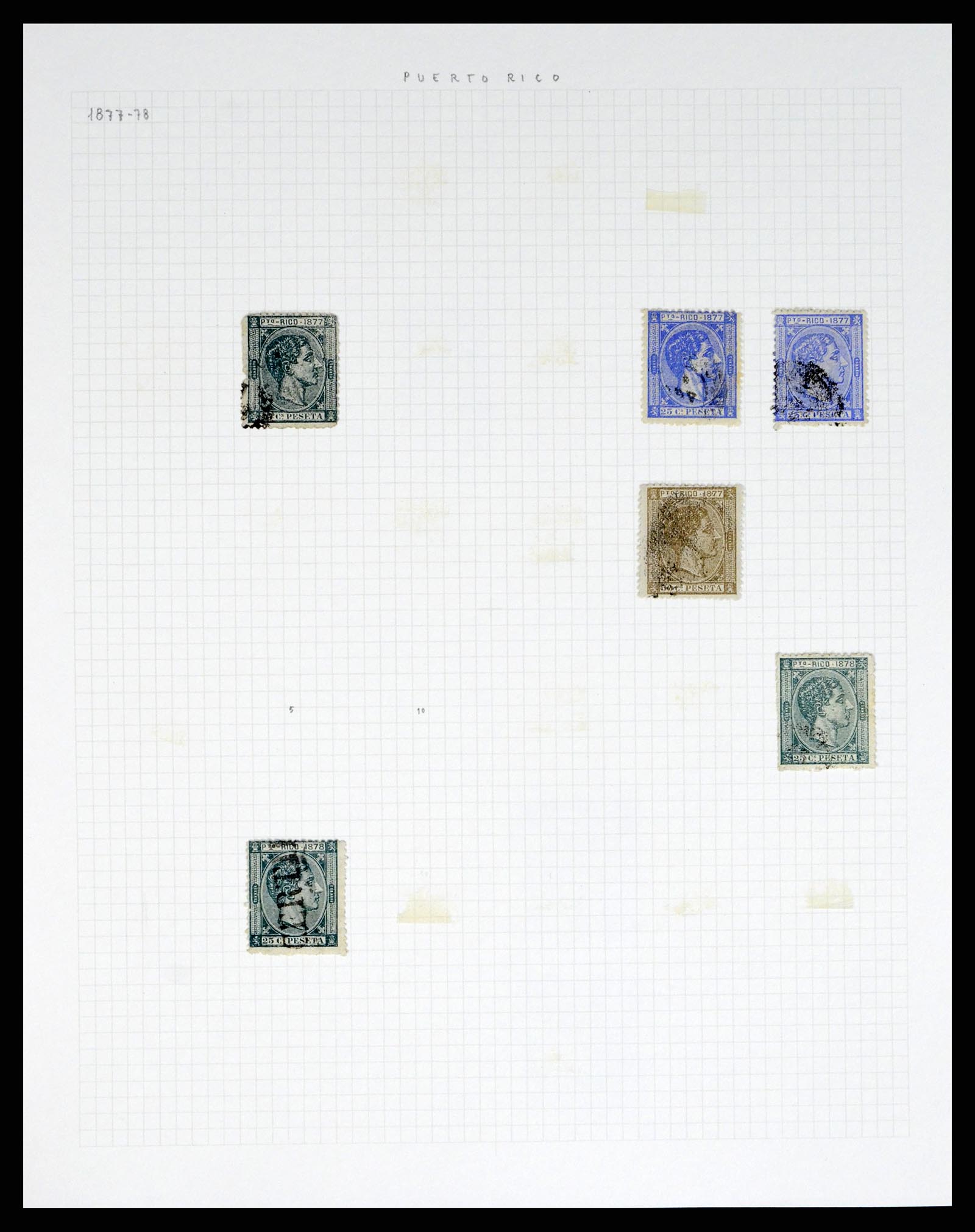38191 0019 - Postzegelverzameling 38191 Puerto Rico 1855-1900.