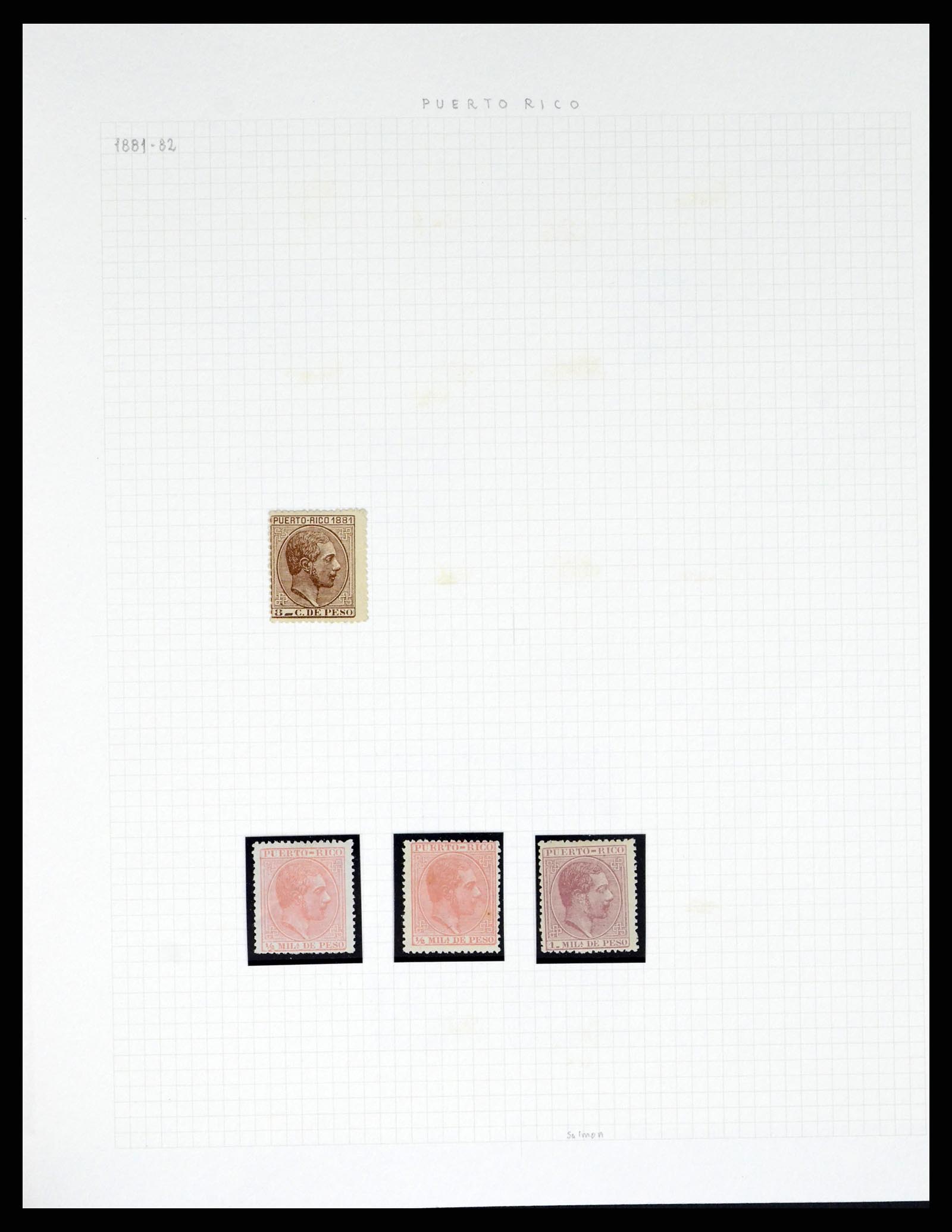 38191 0022 - Postzegelverzameling 38191 Puerto Rico 1855-1900.