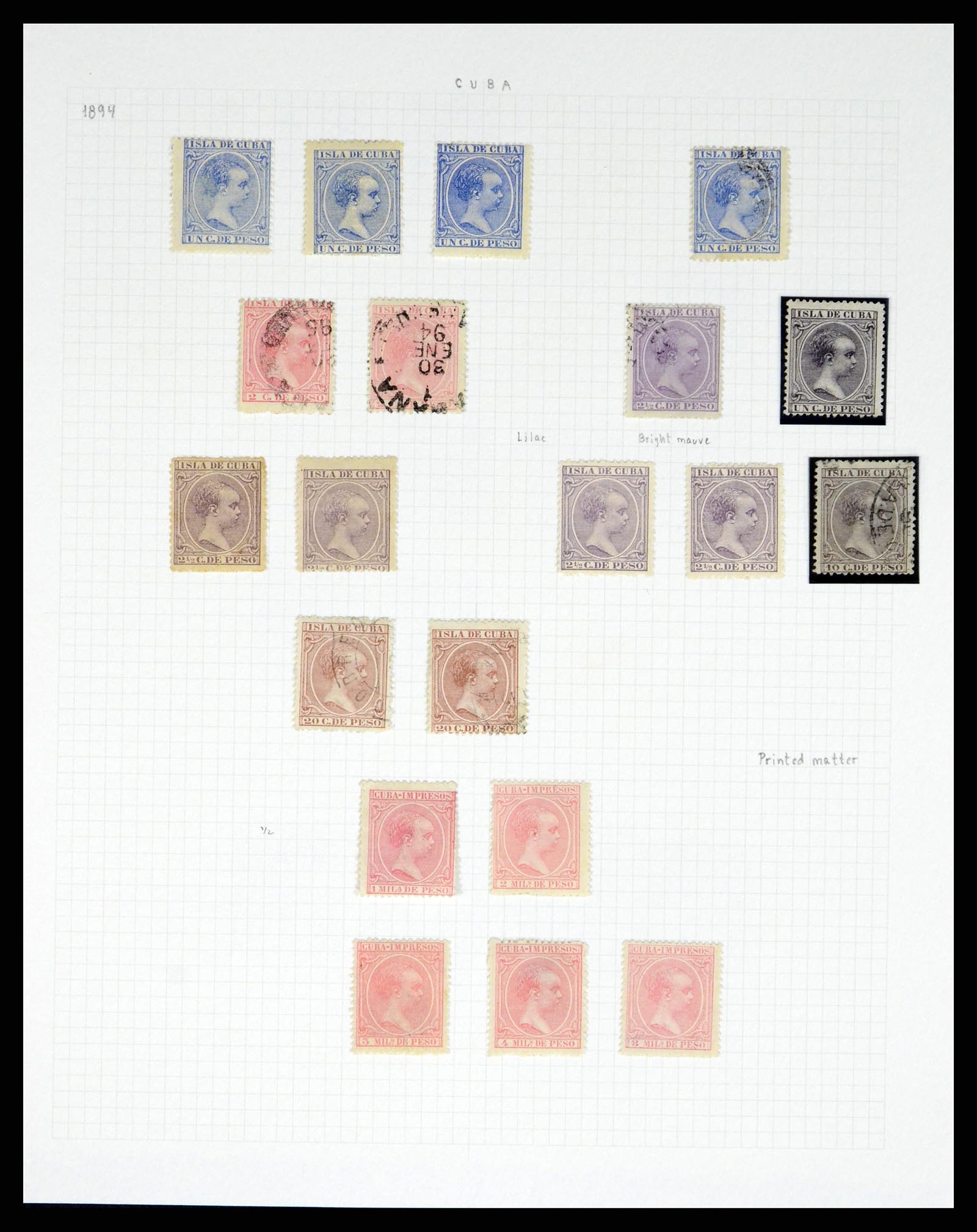 38191 0026 - Postzegelverzameling 38191 Puerto Rico 1855-1900.
