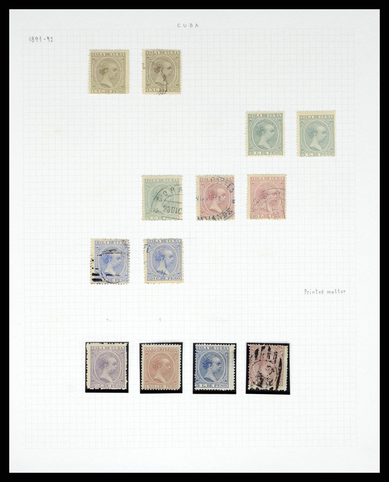 38191 0027 - Postzegelverzameling 38191 Puerto Rico 1855-1900.