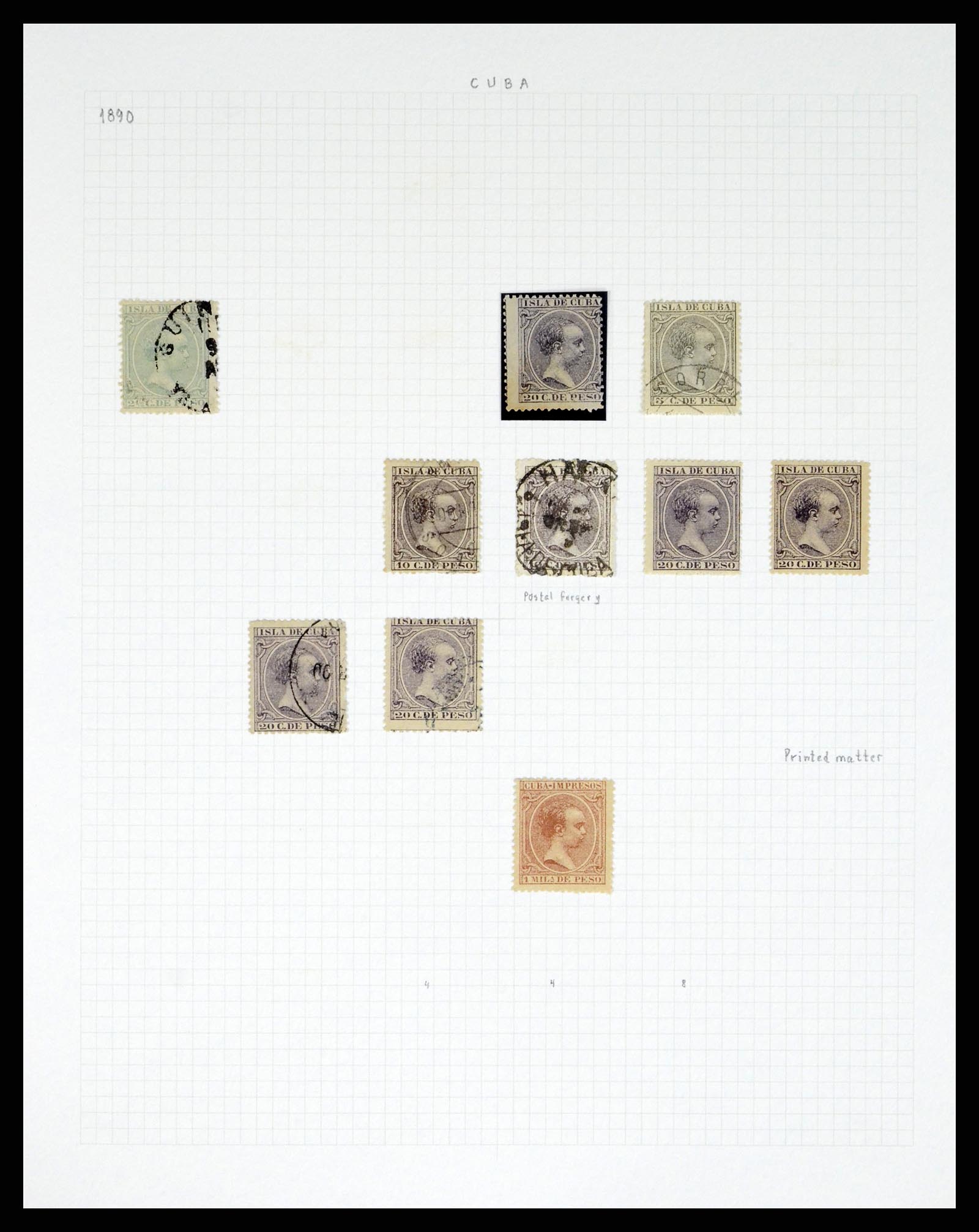 38191 0028 - Postzegelverzameling 38191 Puerto Rico 1855-1900.