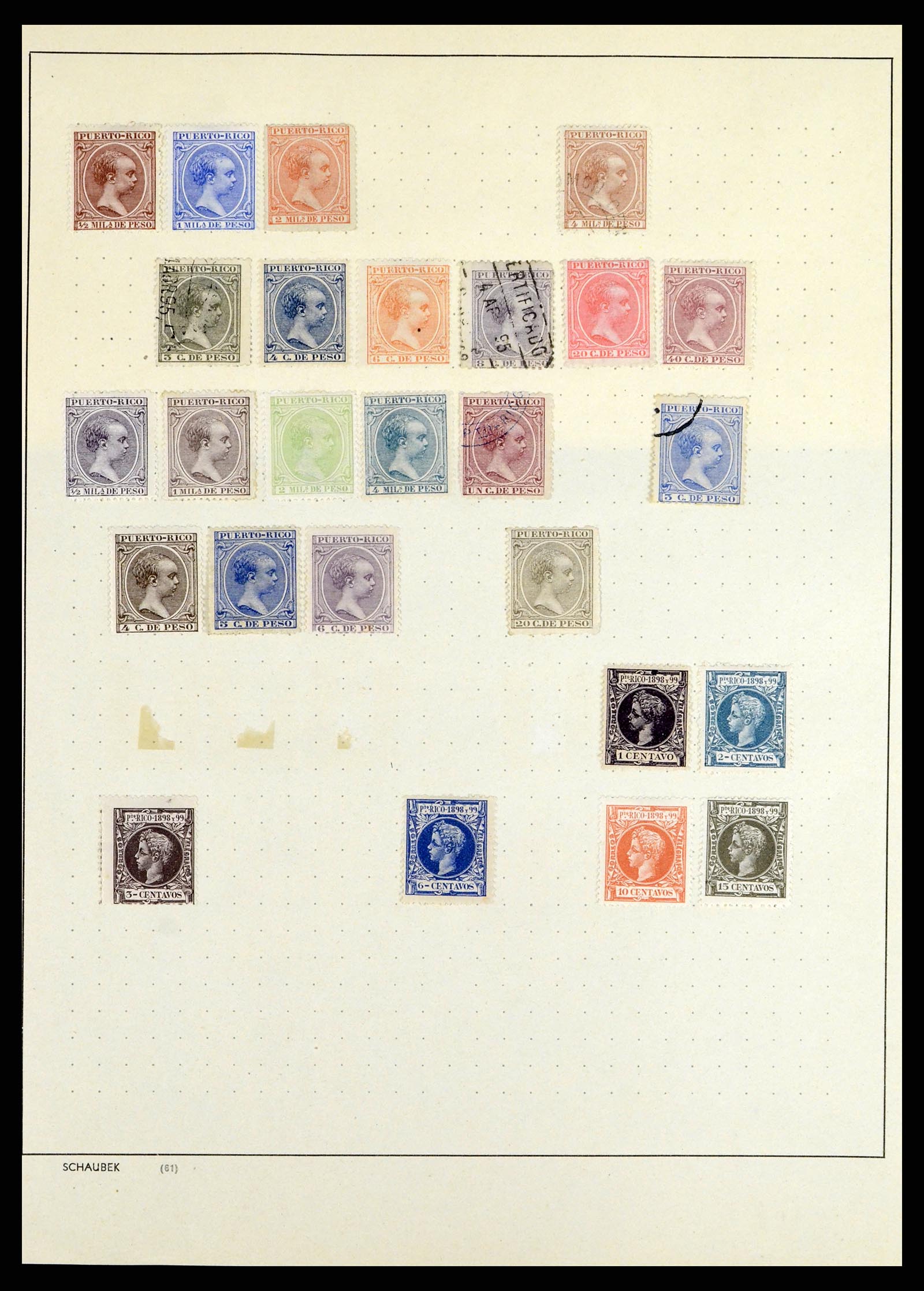 38191 0030 - Postzegelverzameling 38191 Puerto Rico 1855-1900.