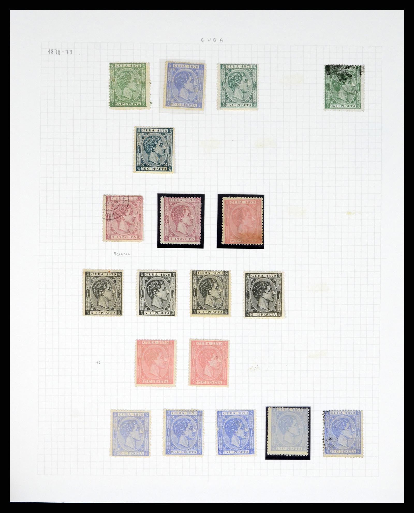 38191 0043 - Postzegelverzameling 38191 Puerto Rico 1855-1900.