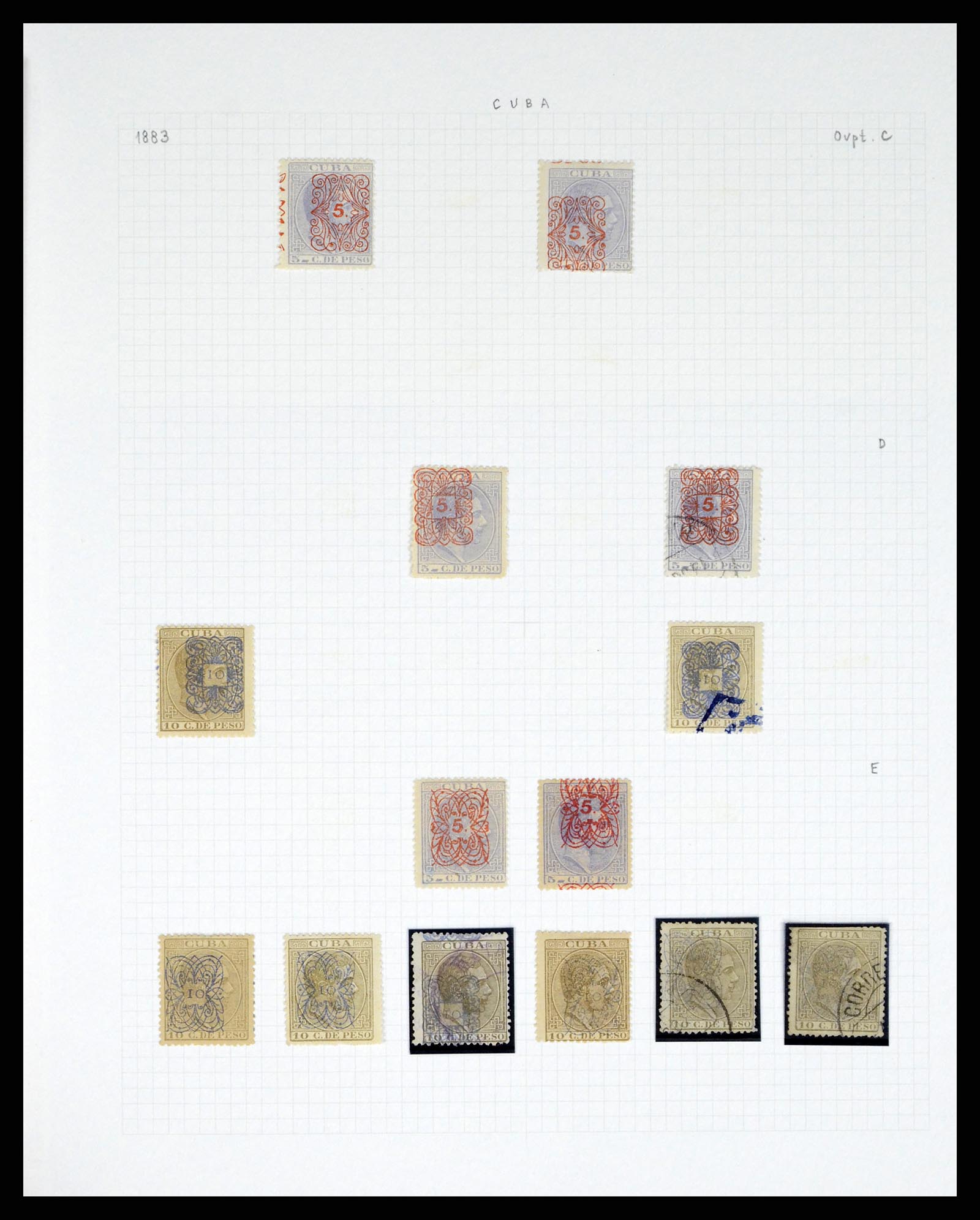 38191 0045 - Postzegelverzameling 38191 Puerto Rico 1855-1900.