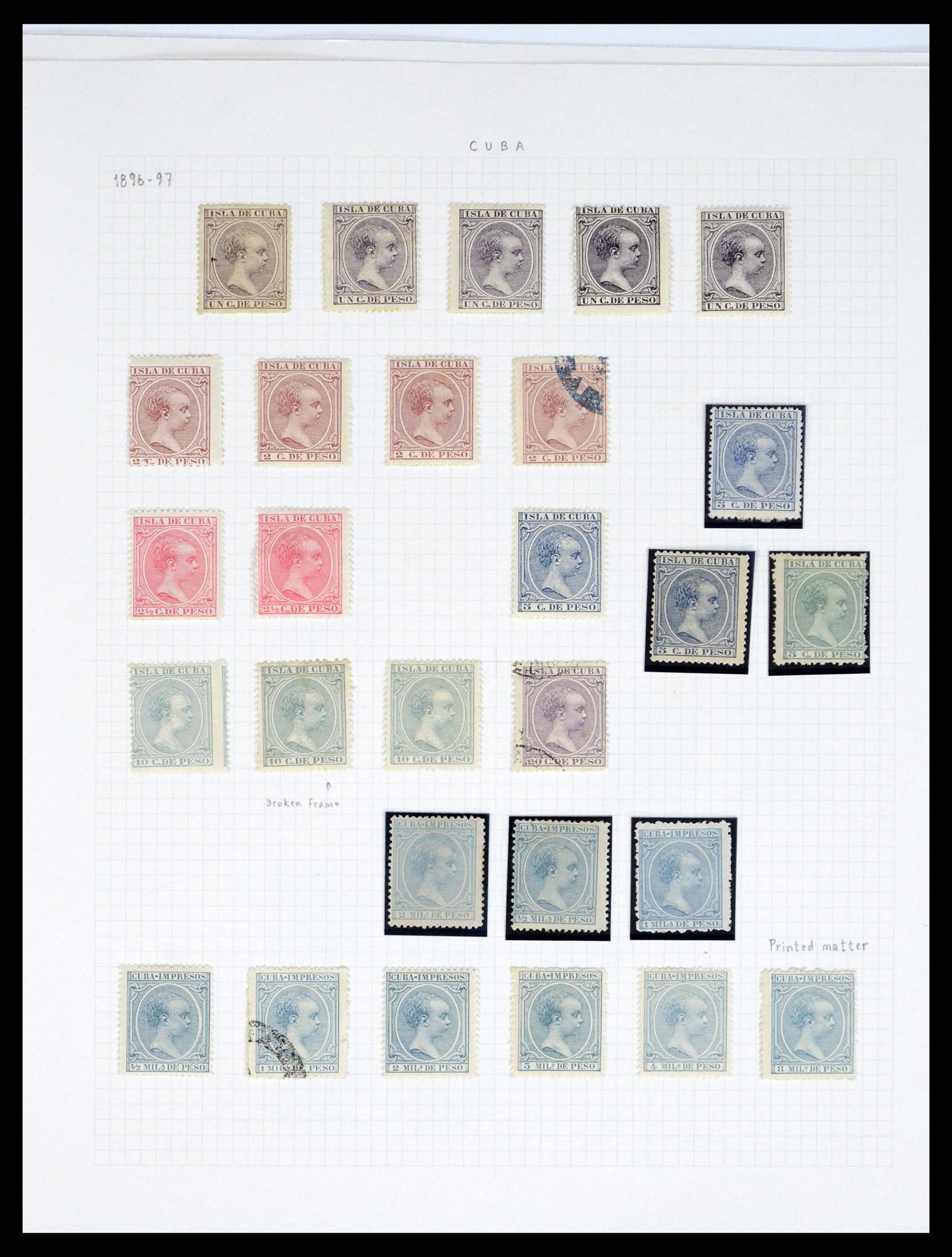 38191 0047 - Postzegelverzameling 38191 Puerto Rico 1855-1900.