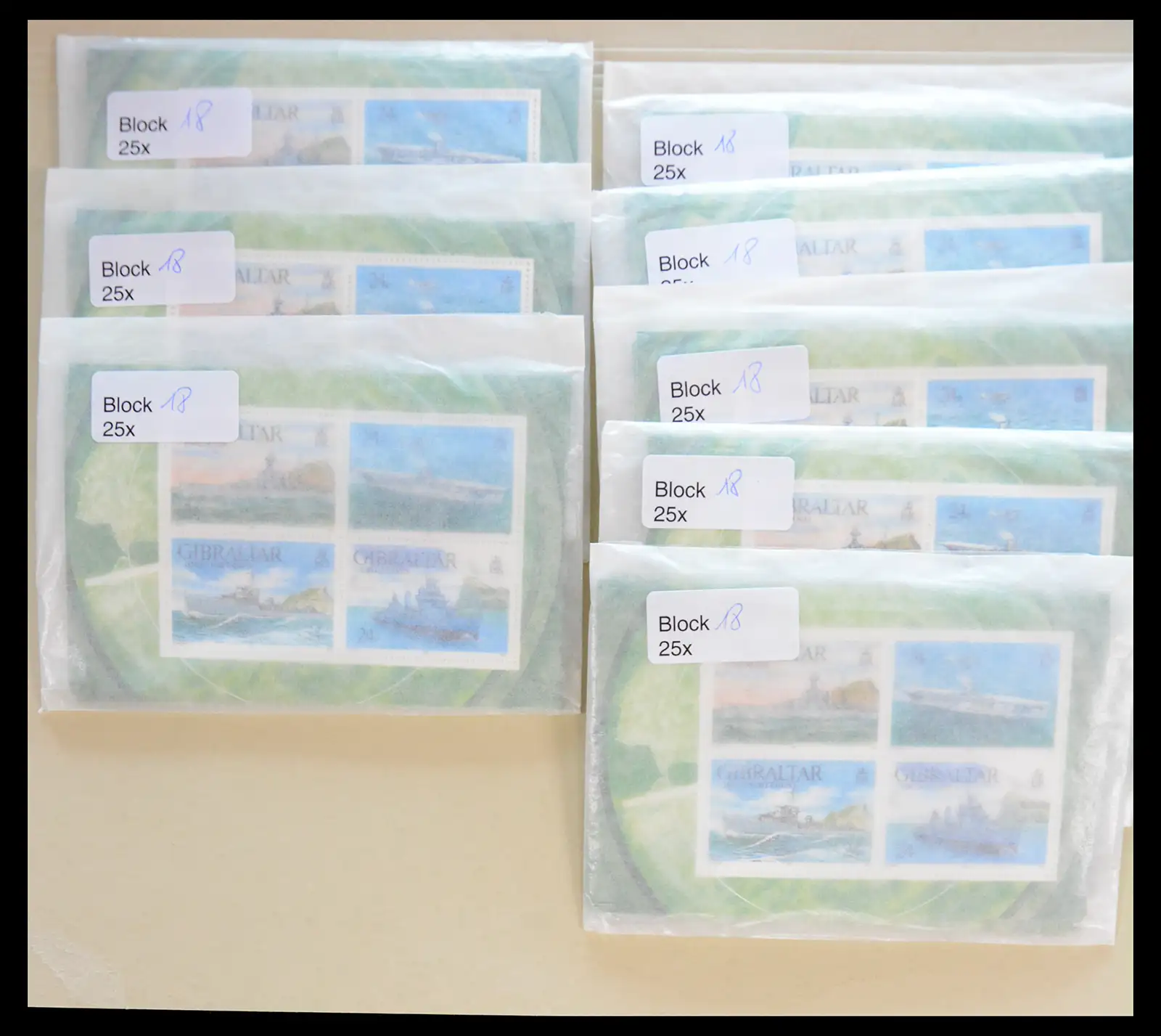 38192 0001 - Stamp collection 38192 Gibraltar souvenir sheets 1993-2000.