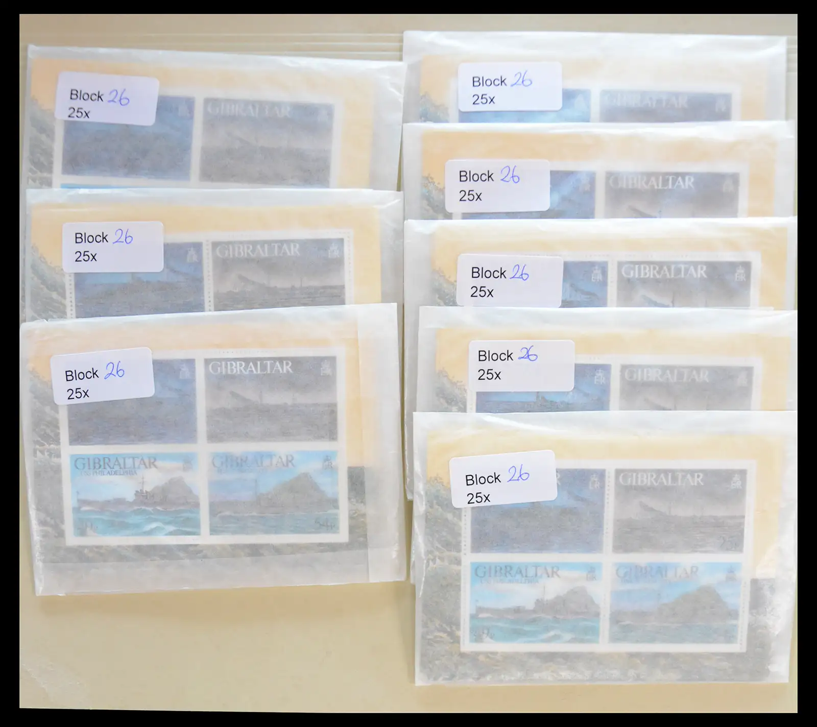 38192 0003 - Stamp collection 38192 Gibraltar souvenir sheets 1993-2000.