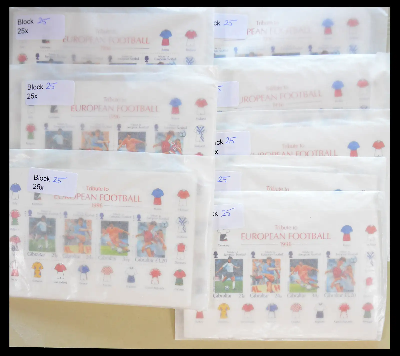 38192 0004 - Stamp collection 38192 Gibraltar souvenir sheets 1993-2000.
