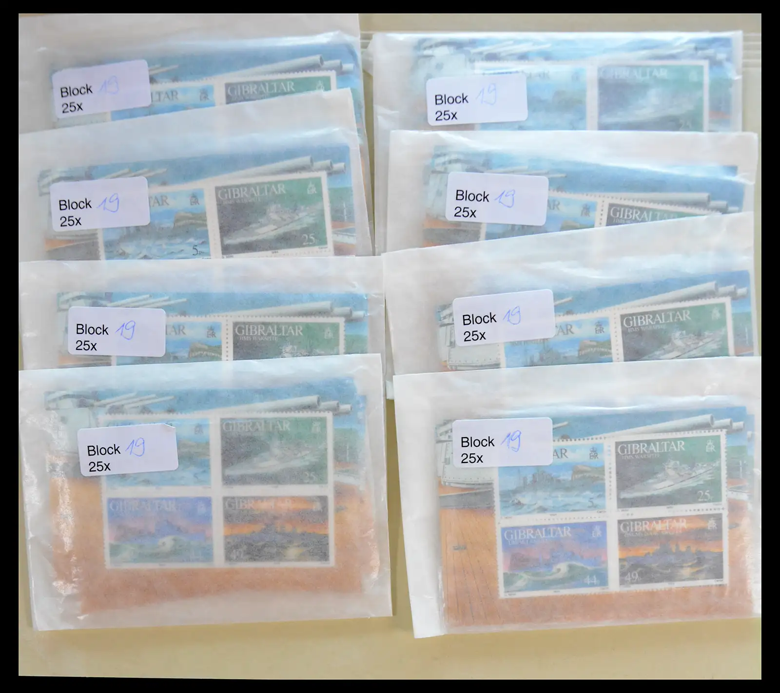 38192 0005 - Stamp collection 38192 Gibraltar souvenir sheets 1993-2000.