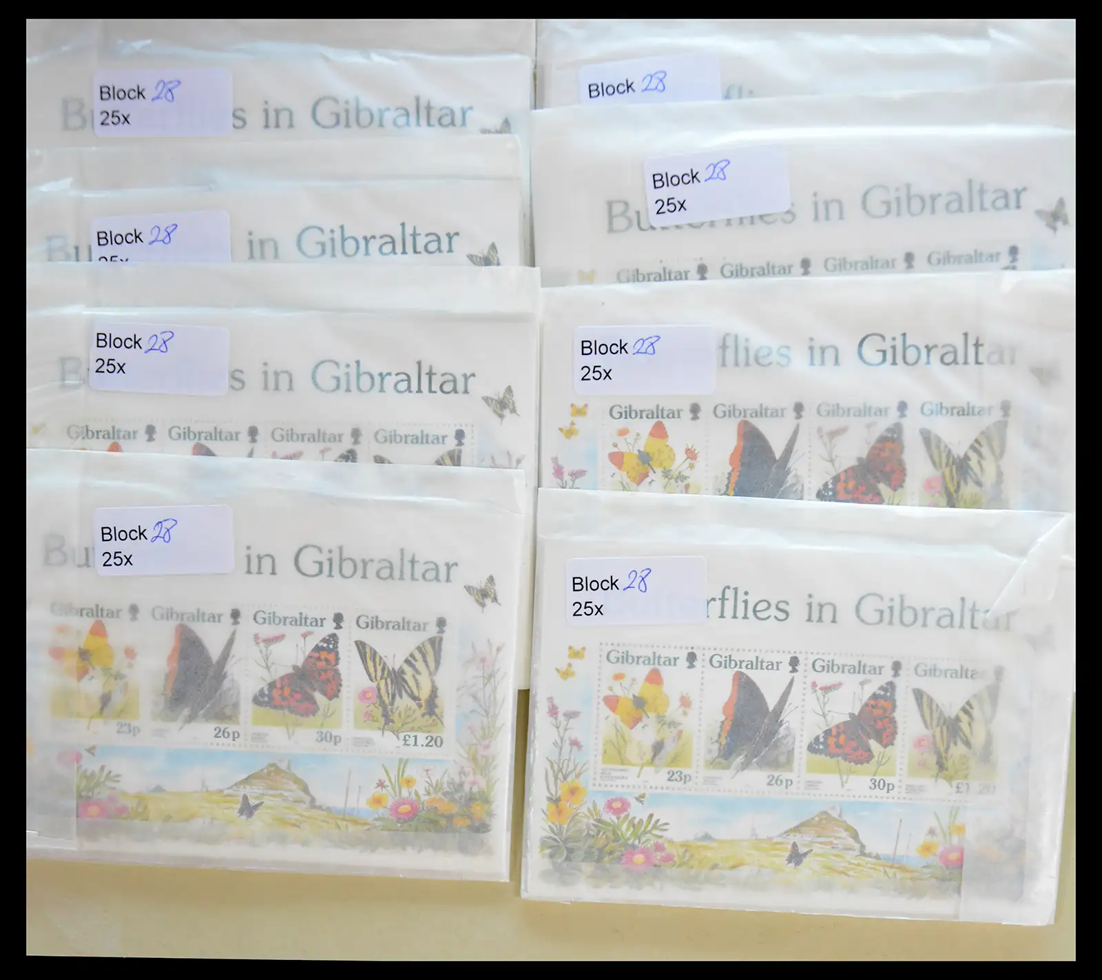 38192 0009 - Stamp collection 38192 Gibraltar souvenir sheets 1993-2000.