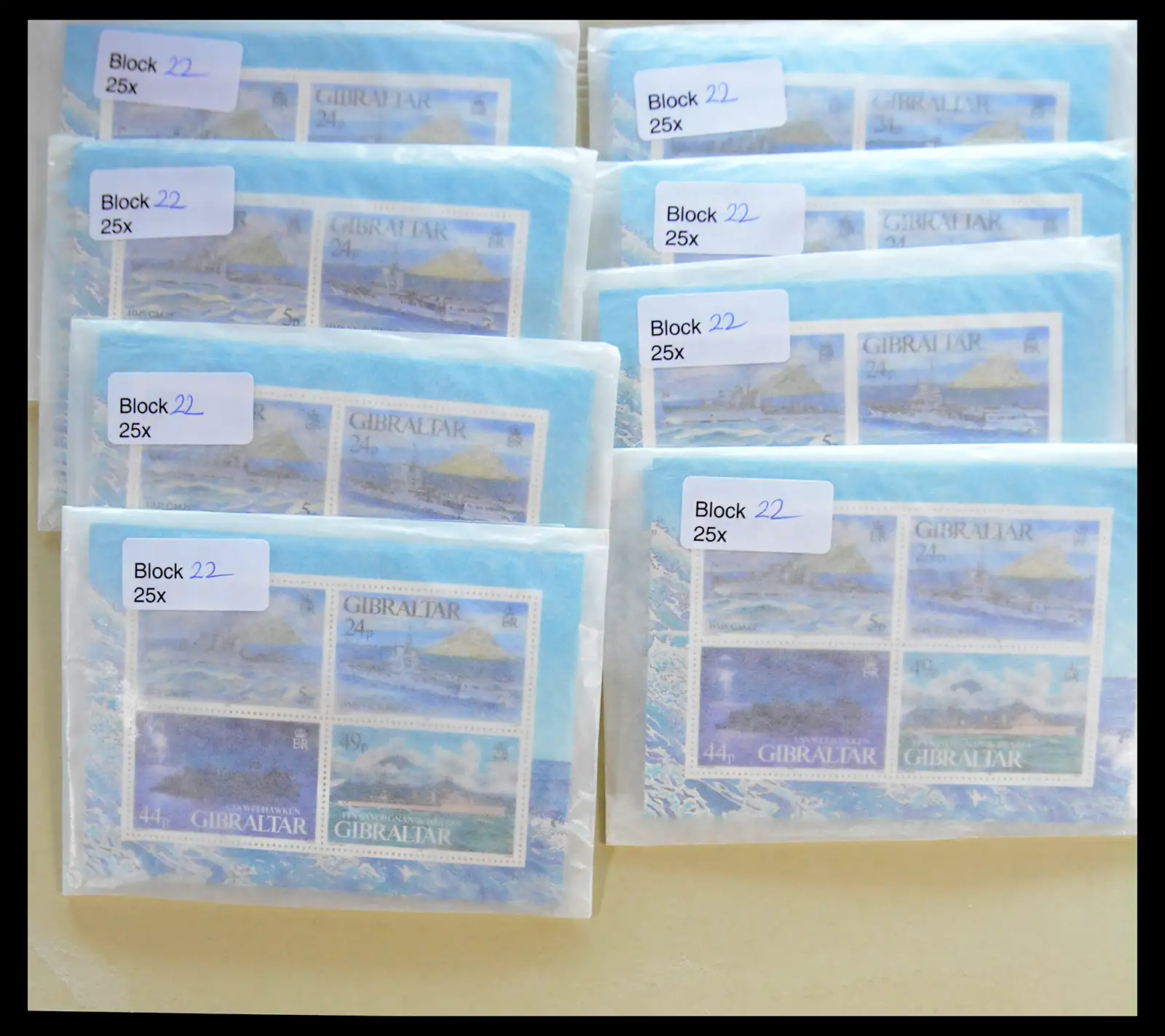 38192 0010 - Stamp collection 38192 Gibraltar souvenir sheets 1993-2000.